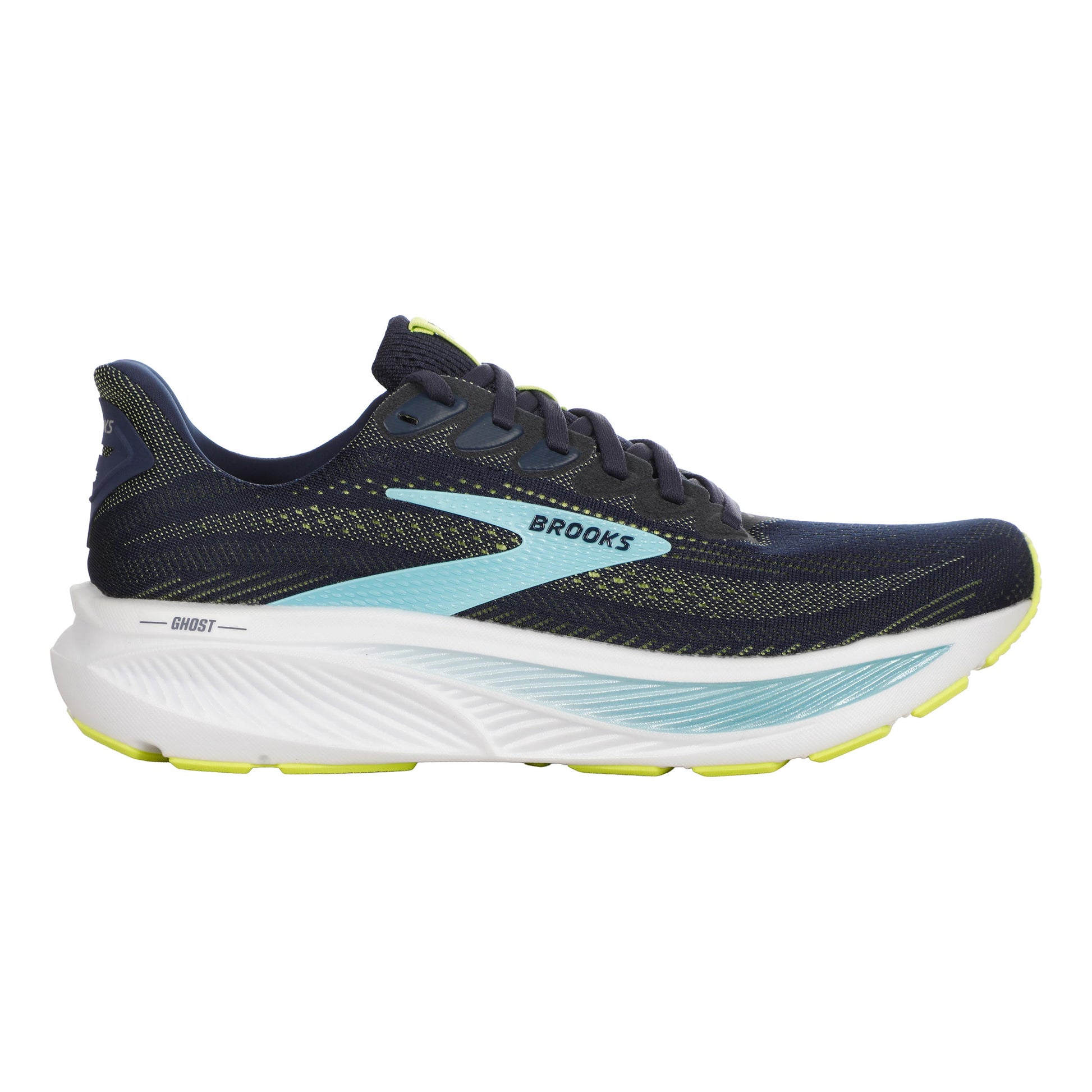 Brooks Ghost 17 Neutral running shoe Men - dark blue, lime