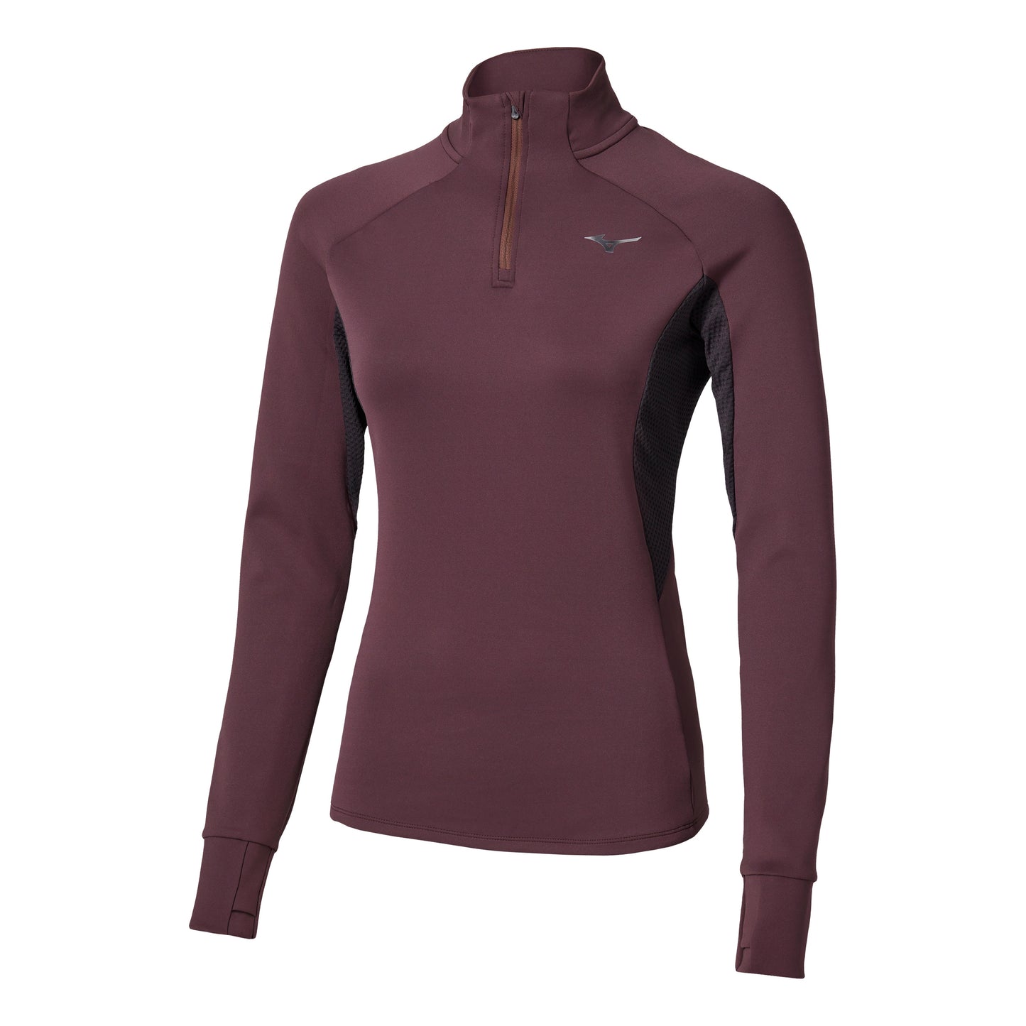 Mizuno Active Warmalite Half Zip Running shirt Women - dark red