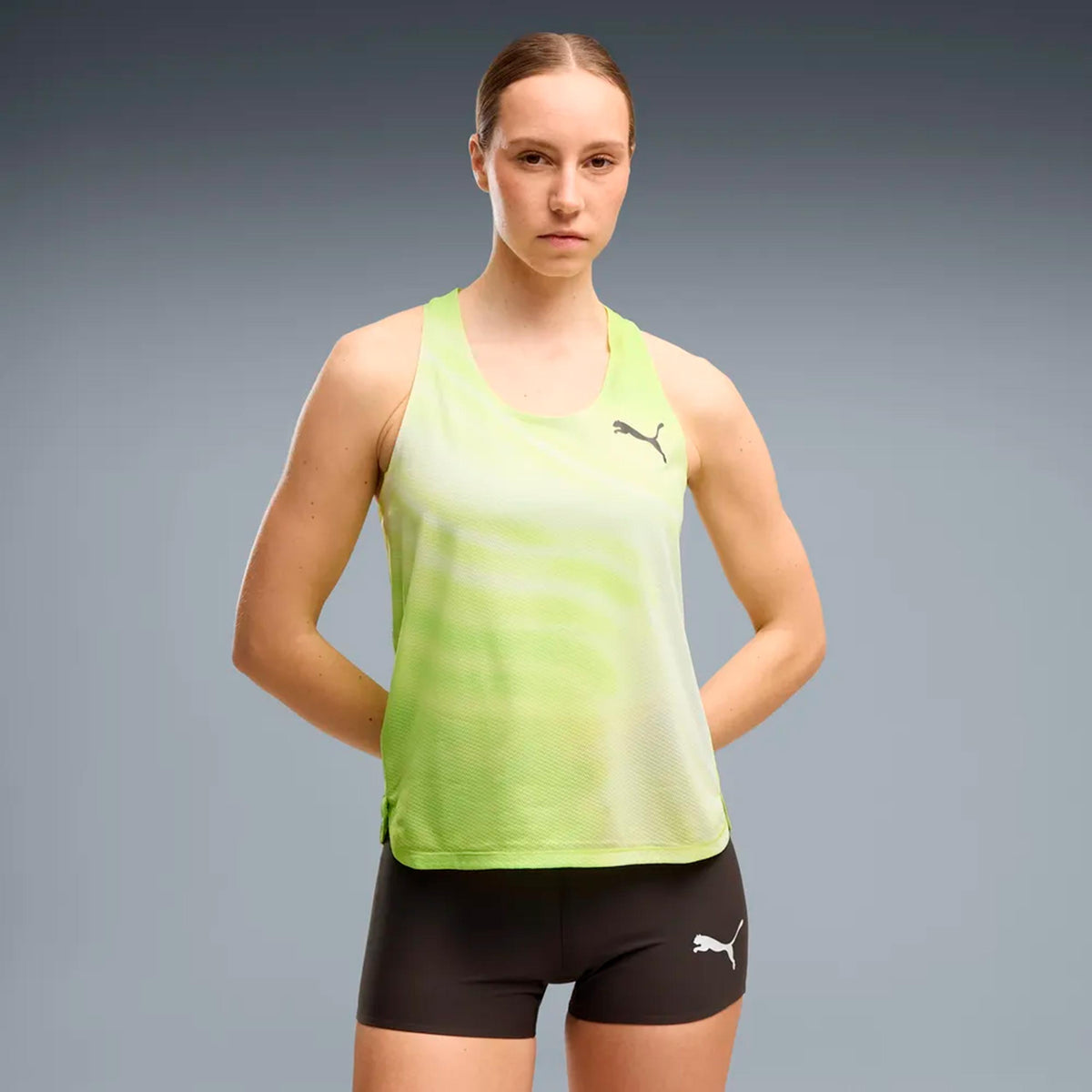 Puma Lightspeed Graphic  Running shirt Women - lime