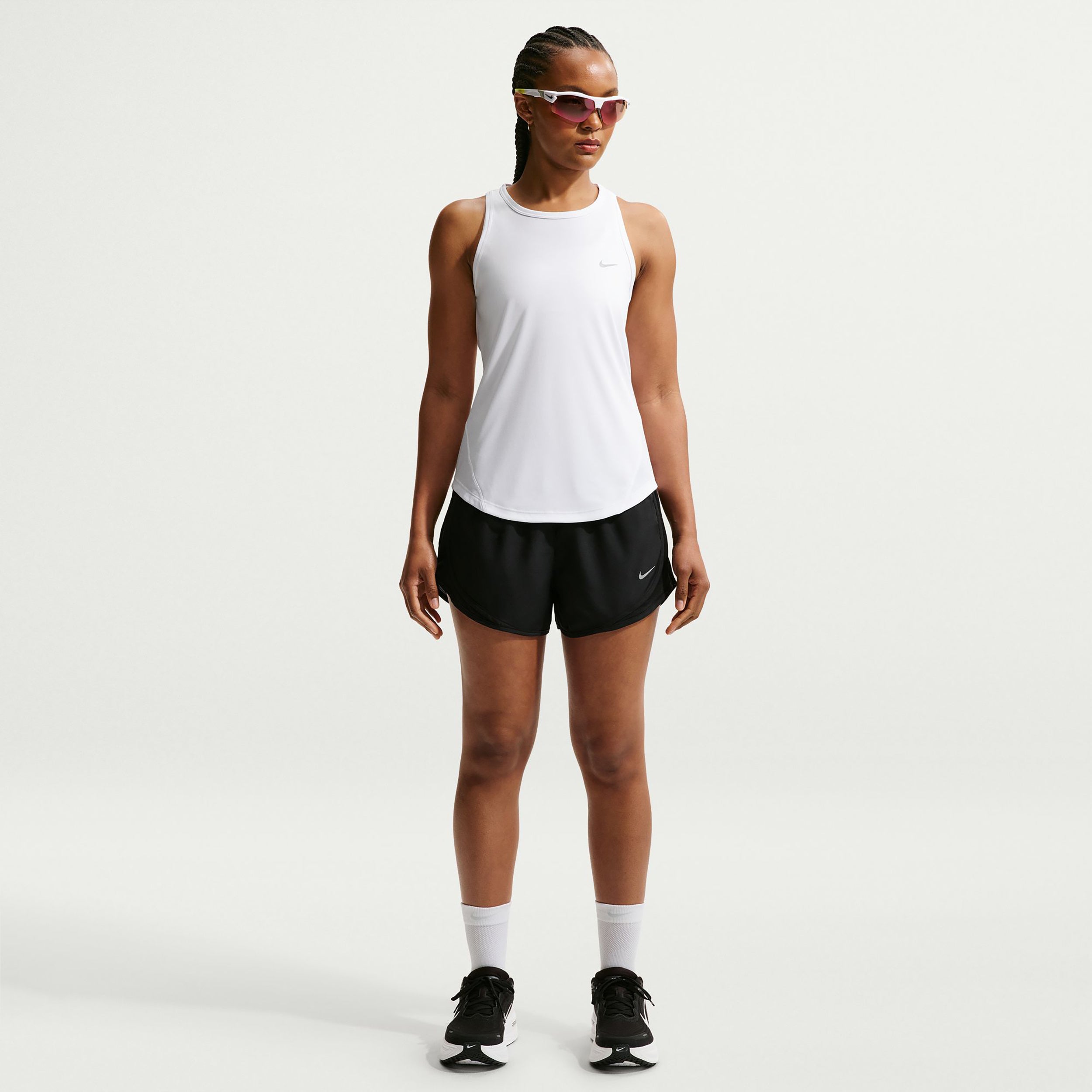 Nike Tempo  Running shirt Women - white, silver