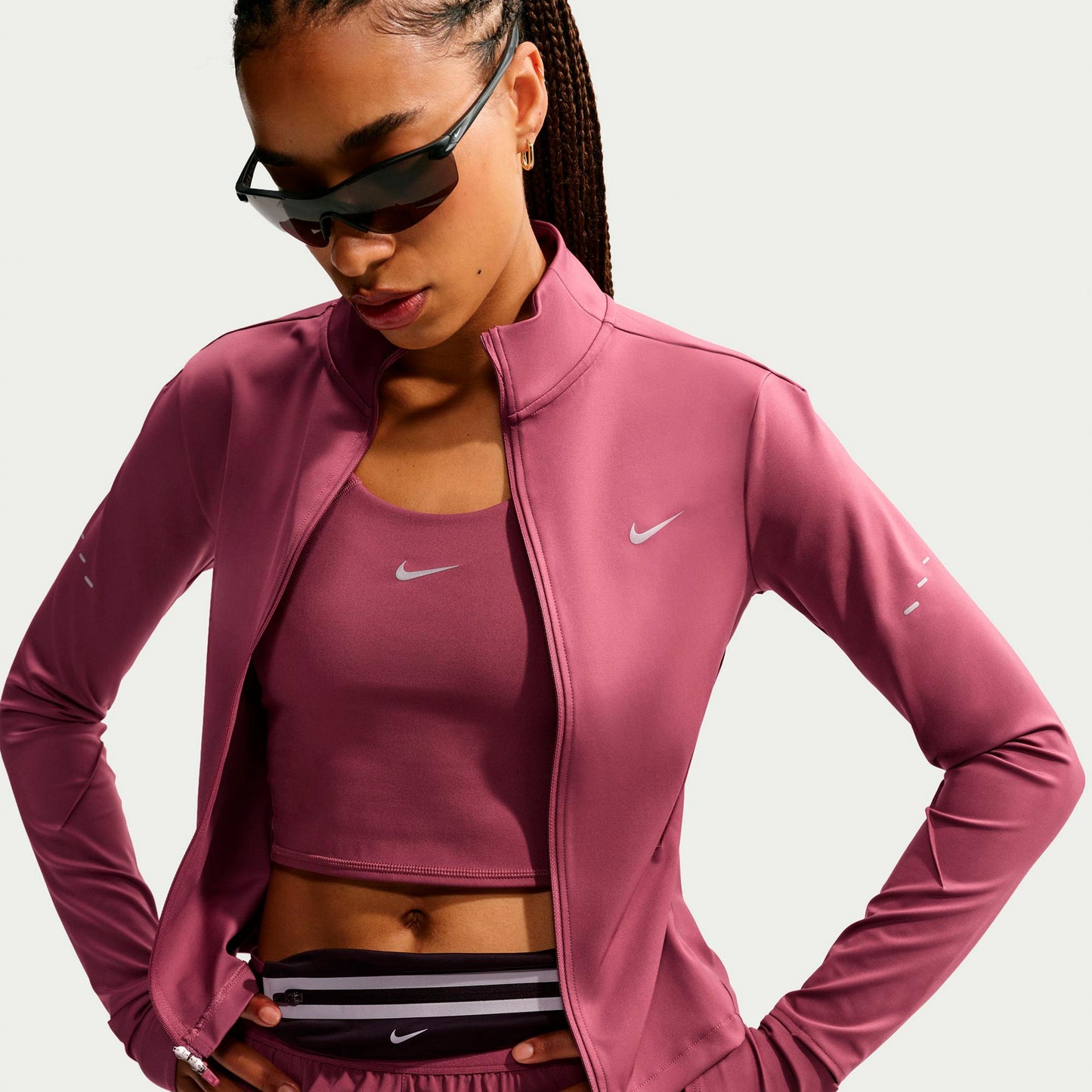 Nike Swift  Running jacket Women - mauve, silver