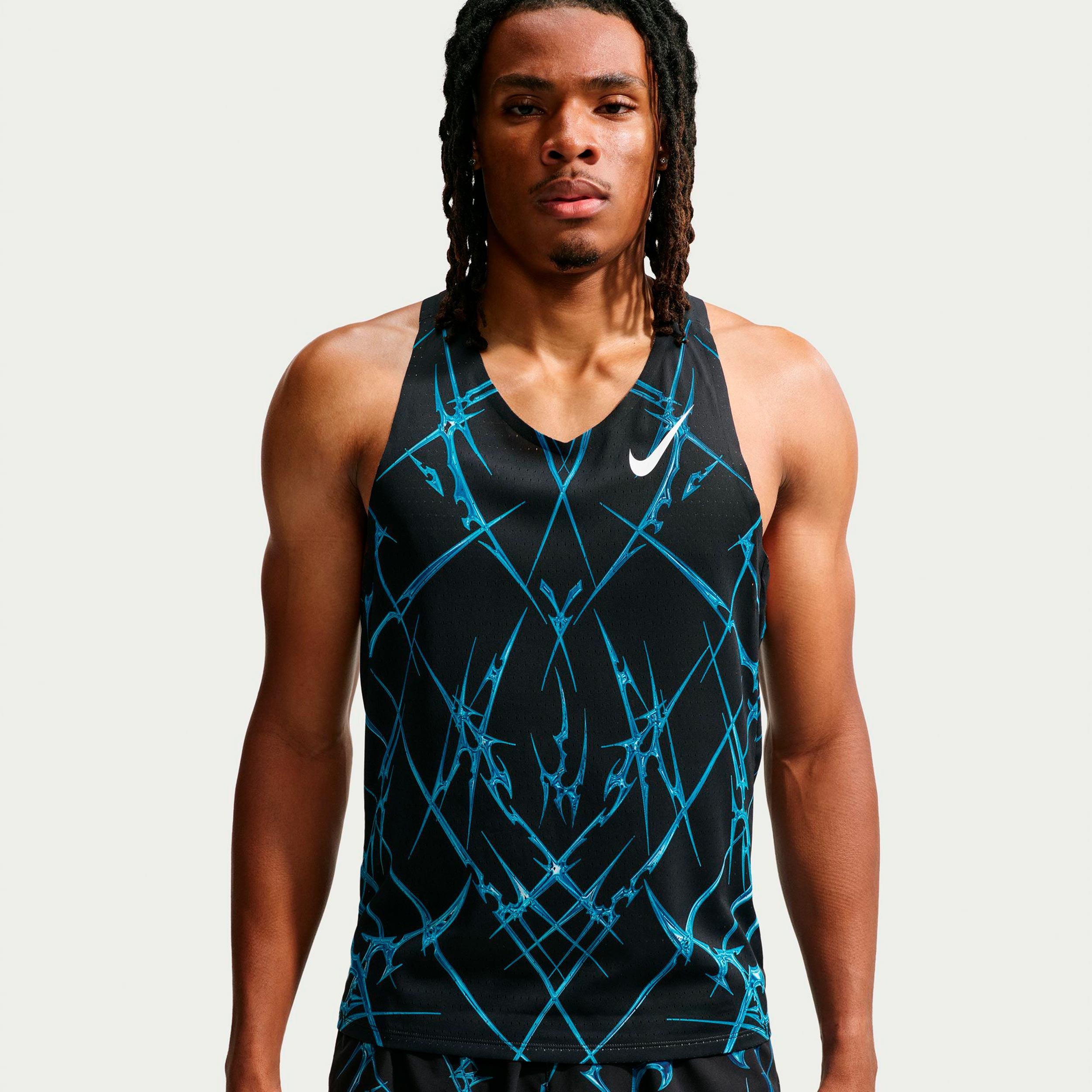 Nike AeroSwift  Running shirt Men - black, white