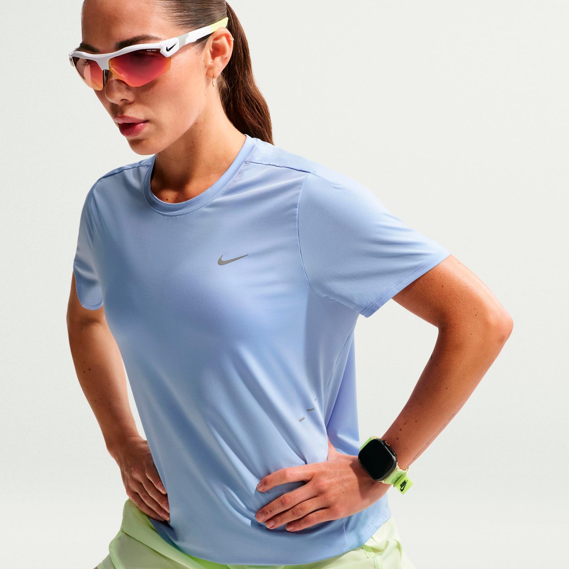 Nike Swift  Running shirt Women - blue, silver