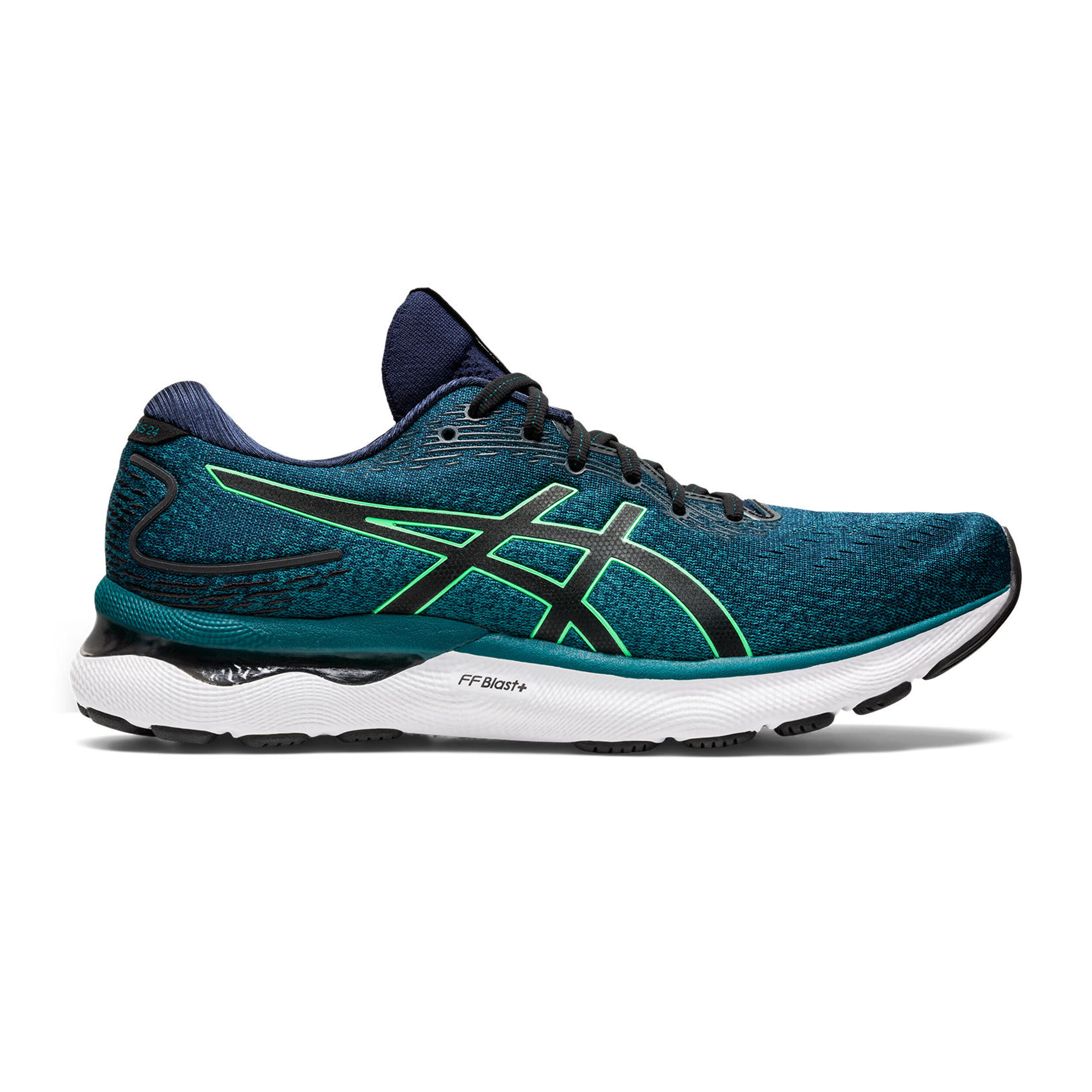 Buy ASICS Gel Nimbus 24 Neutral Running Shoe Men Blue Green online Running Point UK
