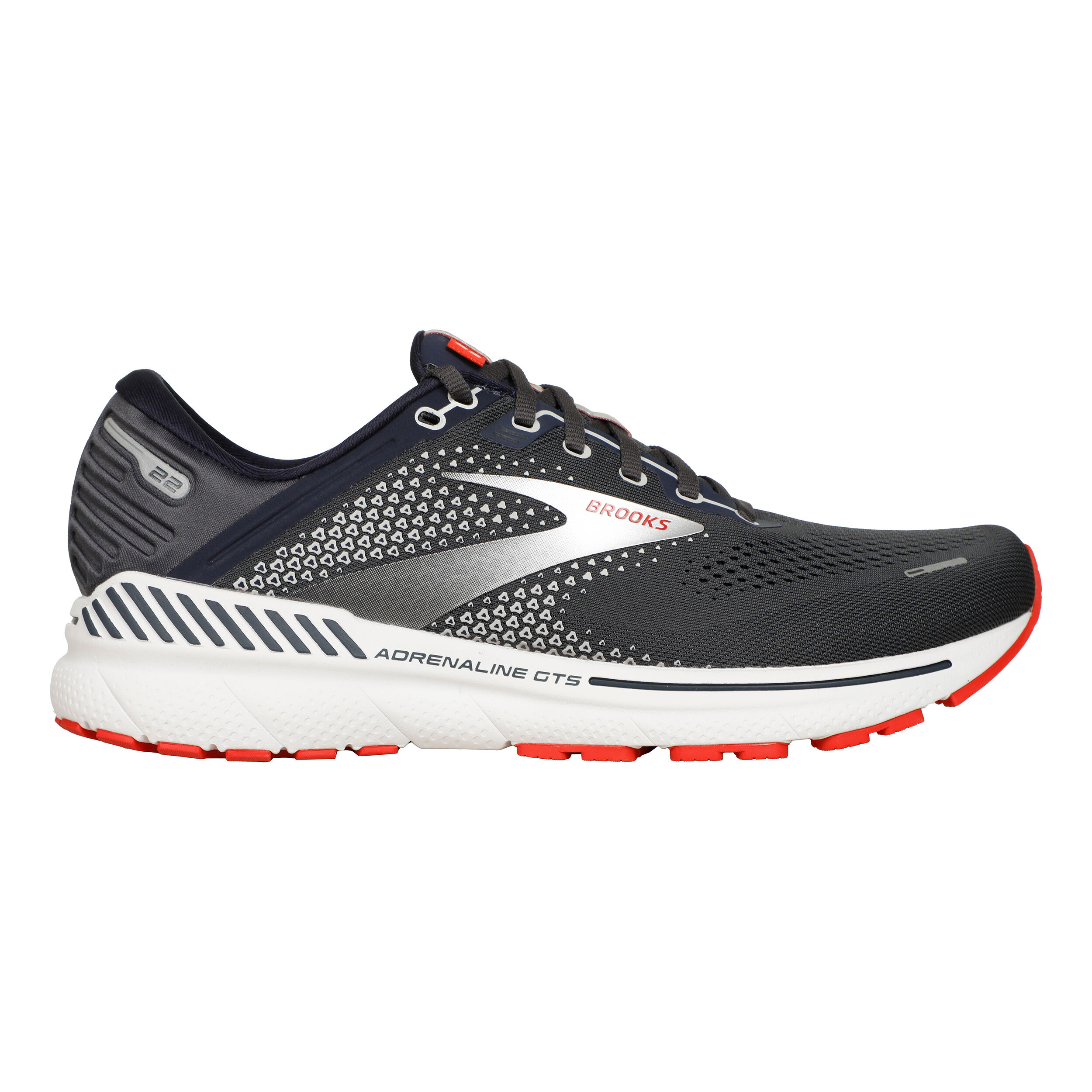 Buy Brooks Adrenaline GTS 22 Stability Running Shoe Men Grey Red online Running Point UK