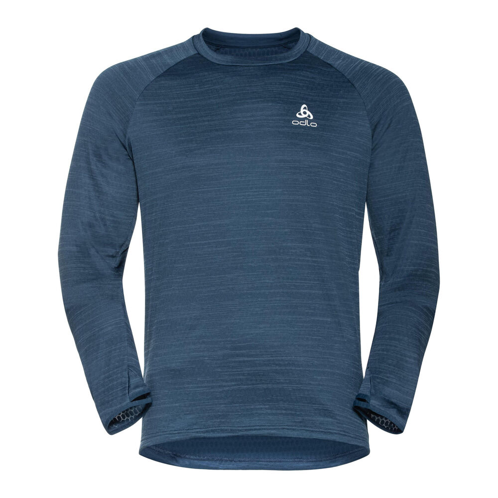 Odlo Easy Warm Mid Layer Long Sleeve Men - Blue, Size M