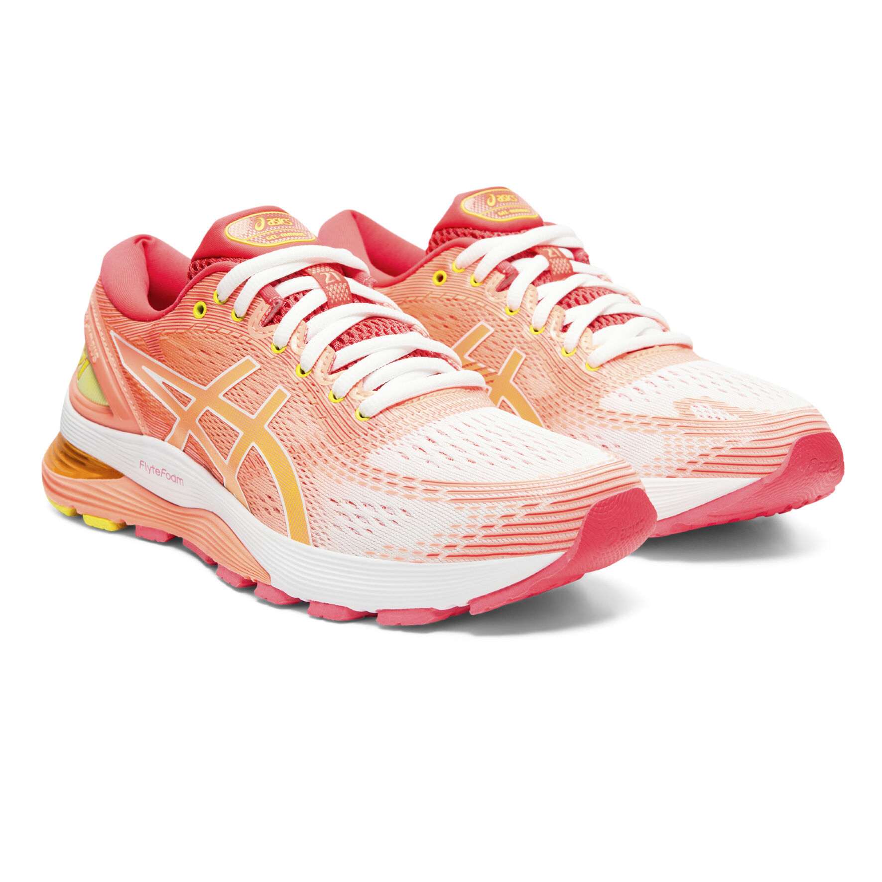 Buy ASICS Gel Nimbus 21 Neutral Running Shoe Women Coral Apricot online Running Point UK