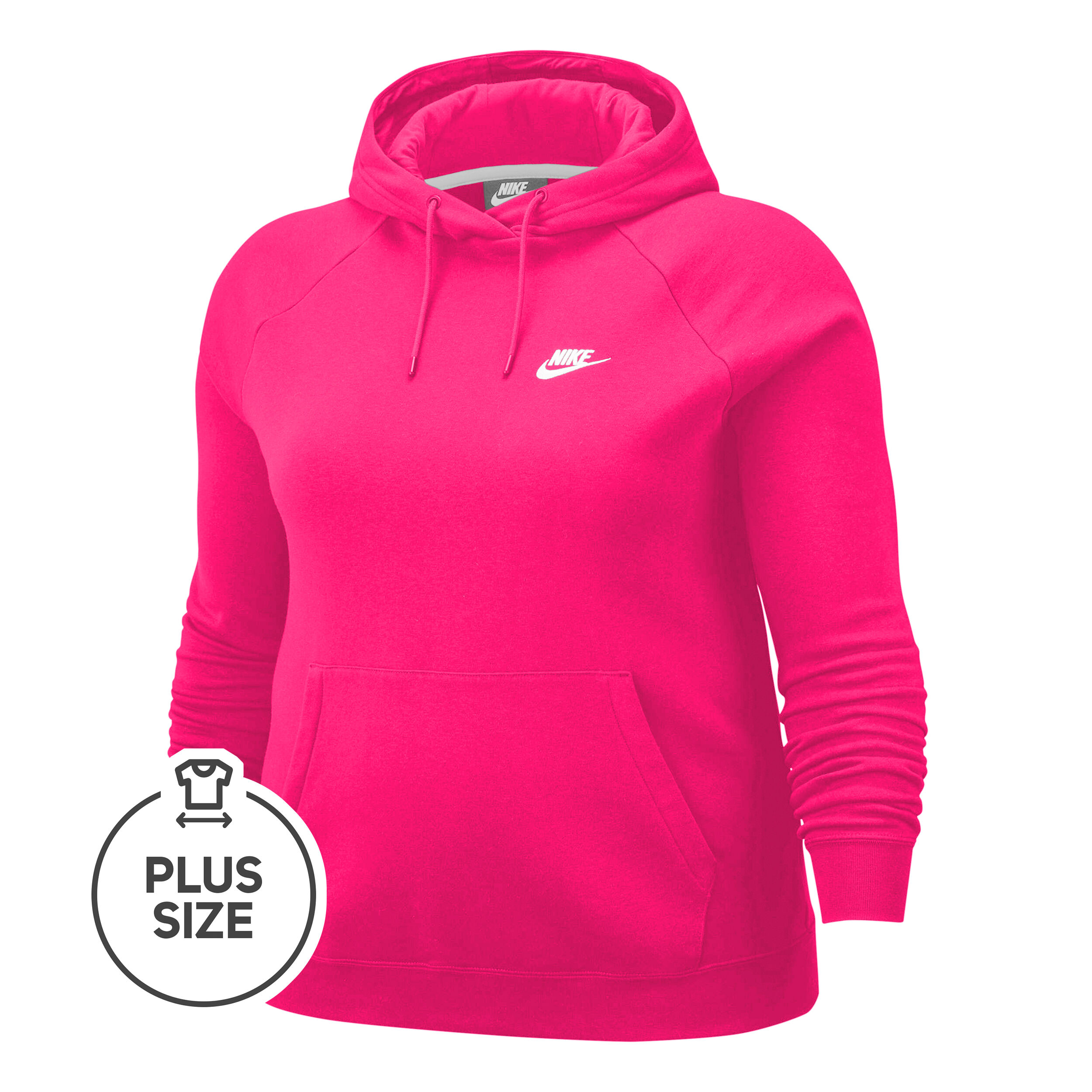 Pink nike hoodie plus size store