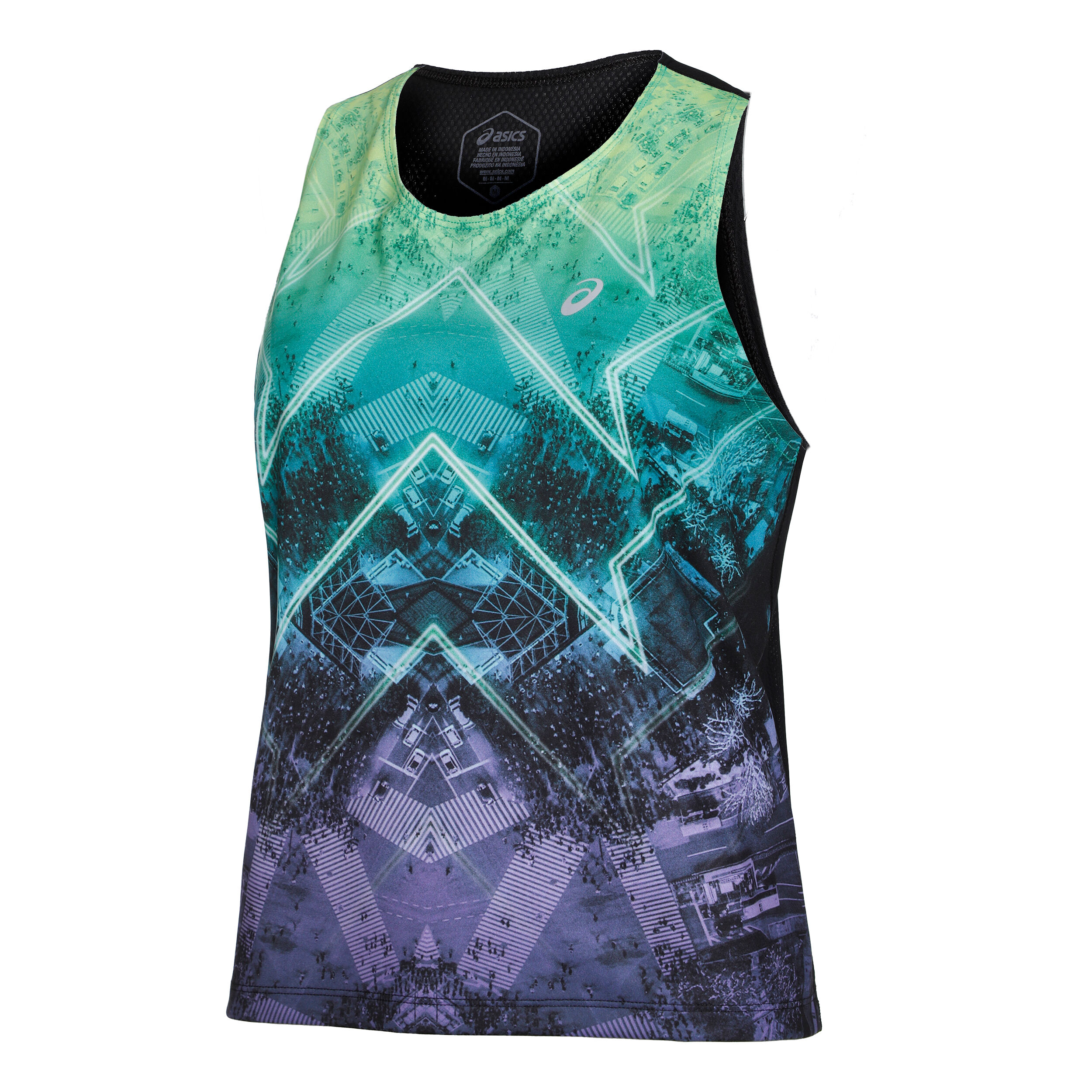 Marathon Tank Top Women Green Blue