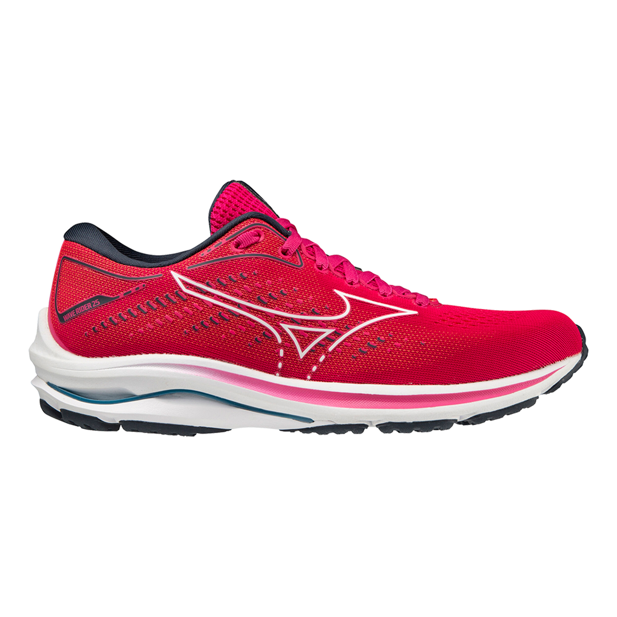 Wave Rider 25 Neutral Running Shoe Women Pink Black