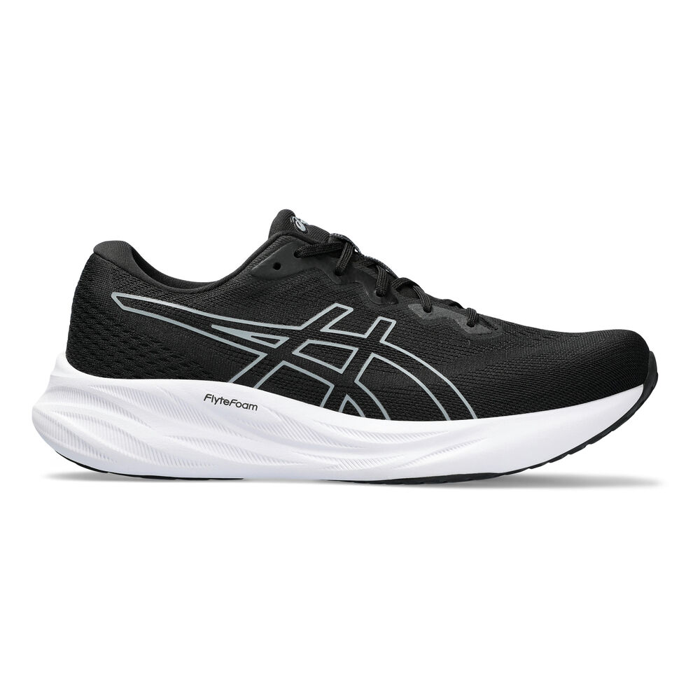 asics gel-pulse 15 neutral running shoe men - black, grey, size 7