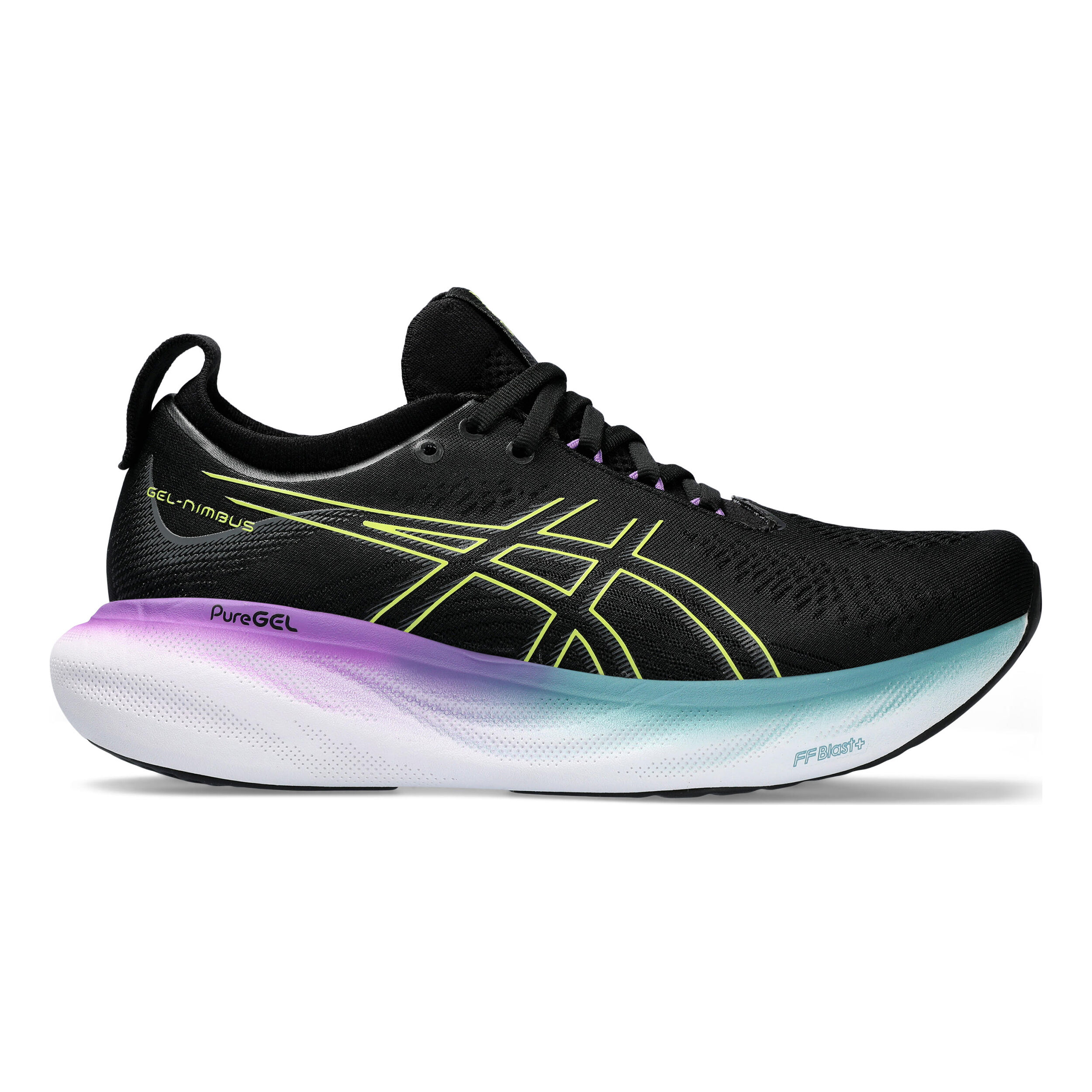 Buy ASICS Gel Nimbus 25 Neutral Running Shoe Women Black Neon