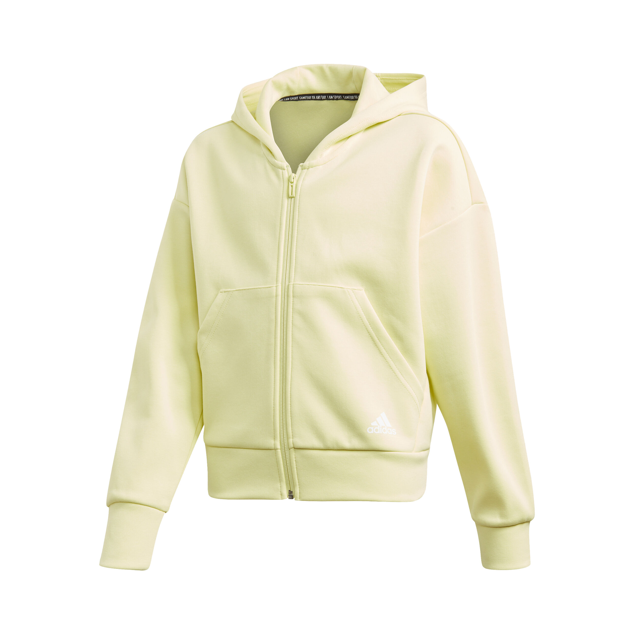 Buy adidas Must Have 3 Stripes Zip Hoodie Girls Lemon White online Running Point UK