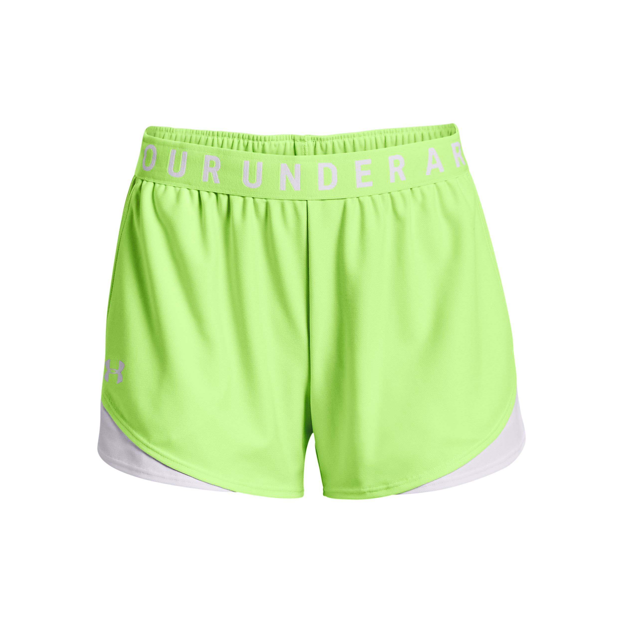 Buy Under Armour Play Up 3.0 Shorts Women Neon Green White in size XS online Running Point UK