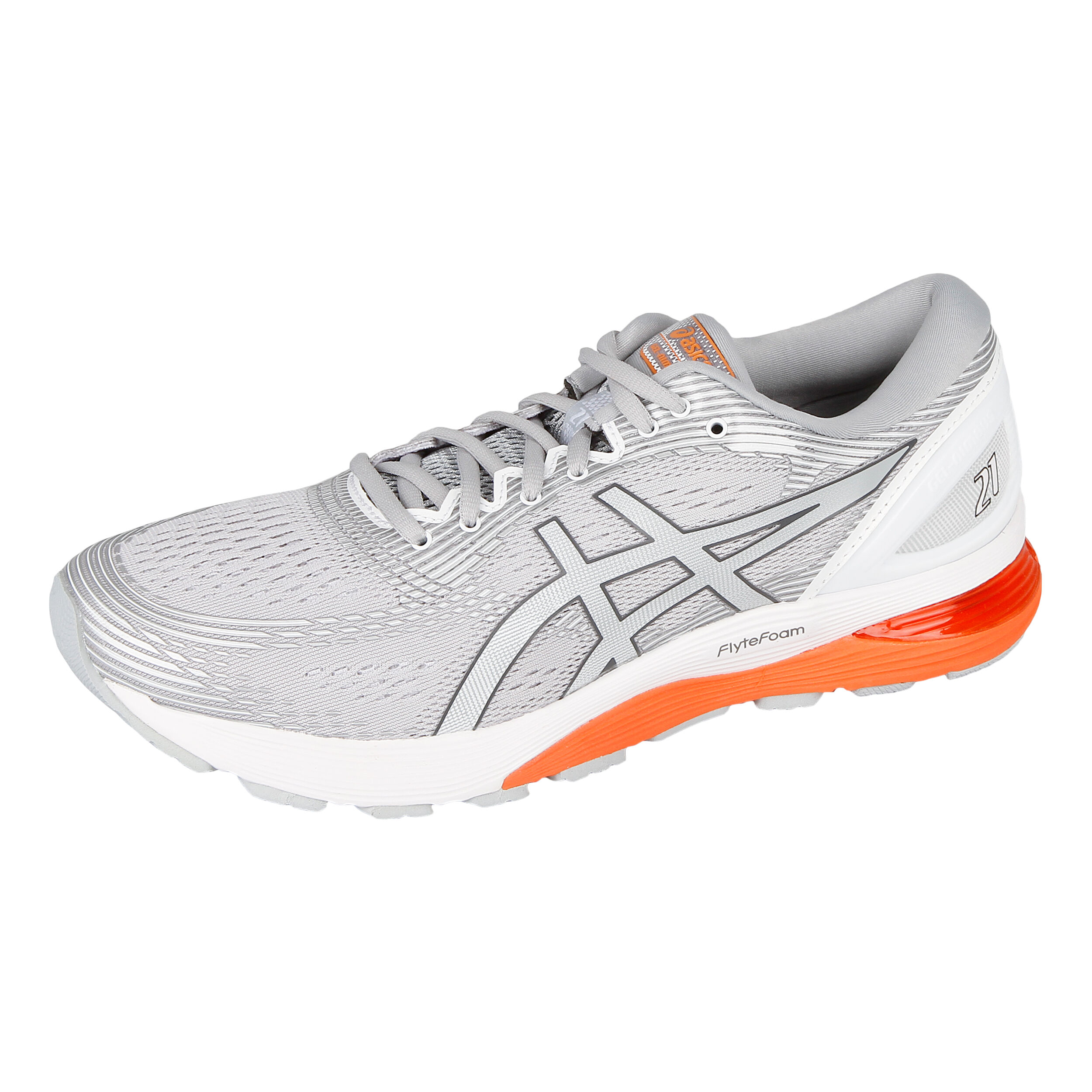 Buy ASICS Gel Nimbus 21 Neutral Running Shoe Men Lightgrey White