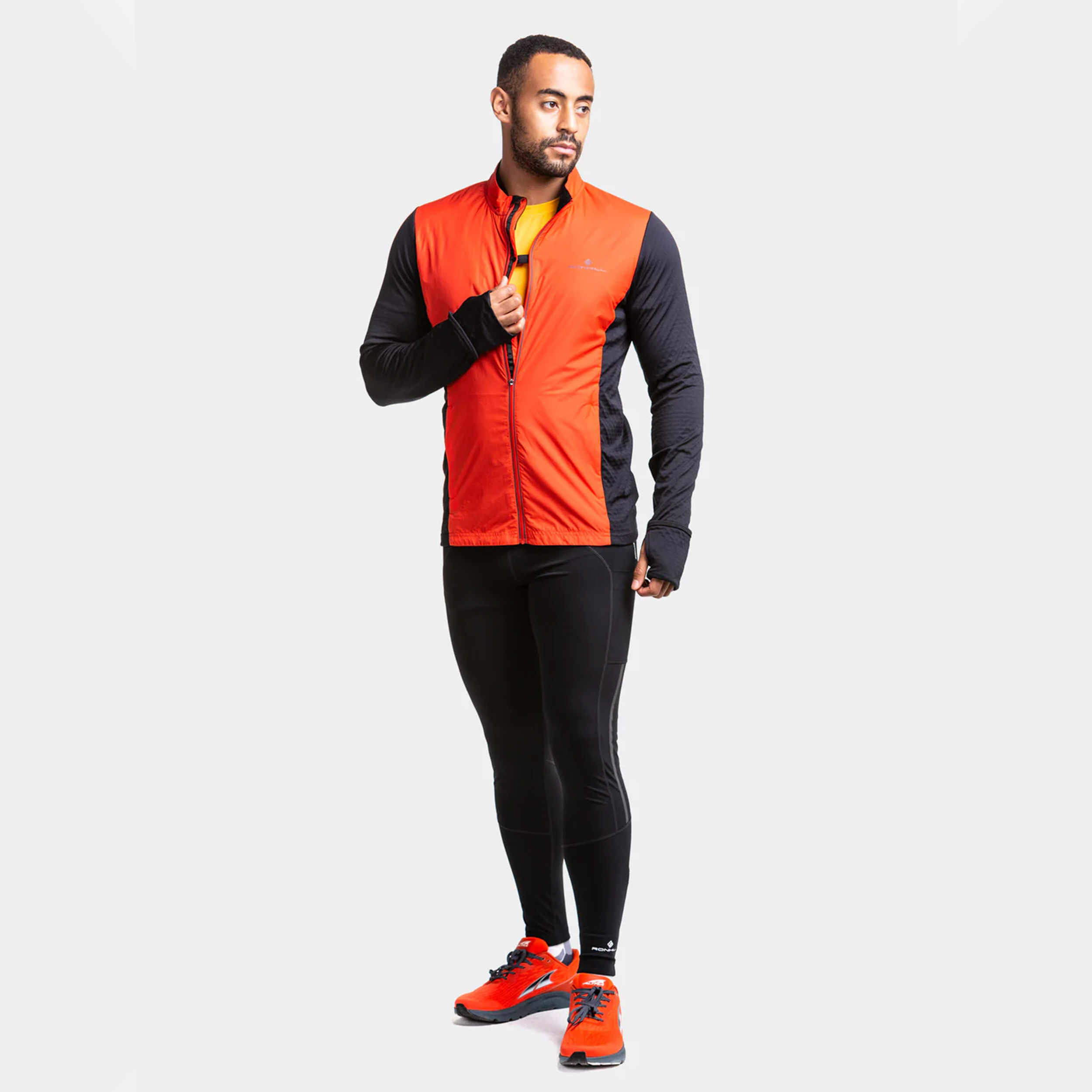 Mens orange running jacket clearance