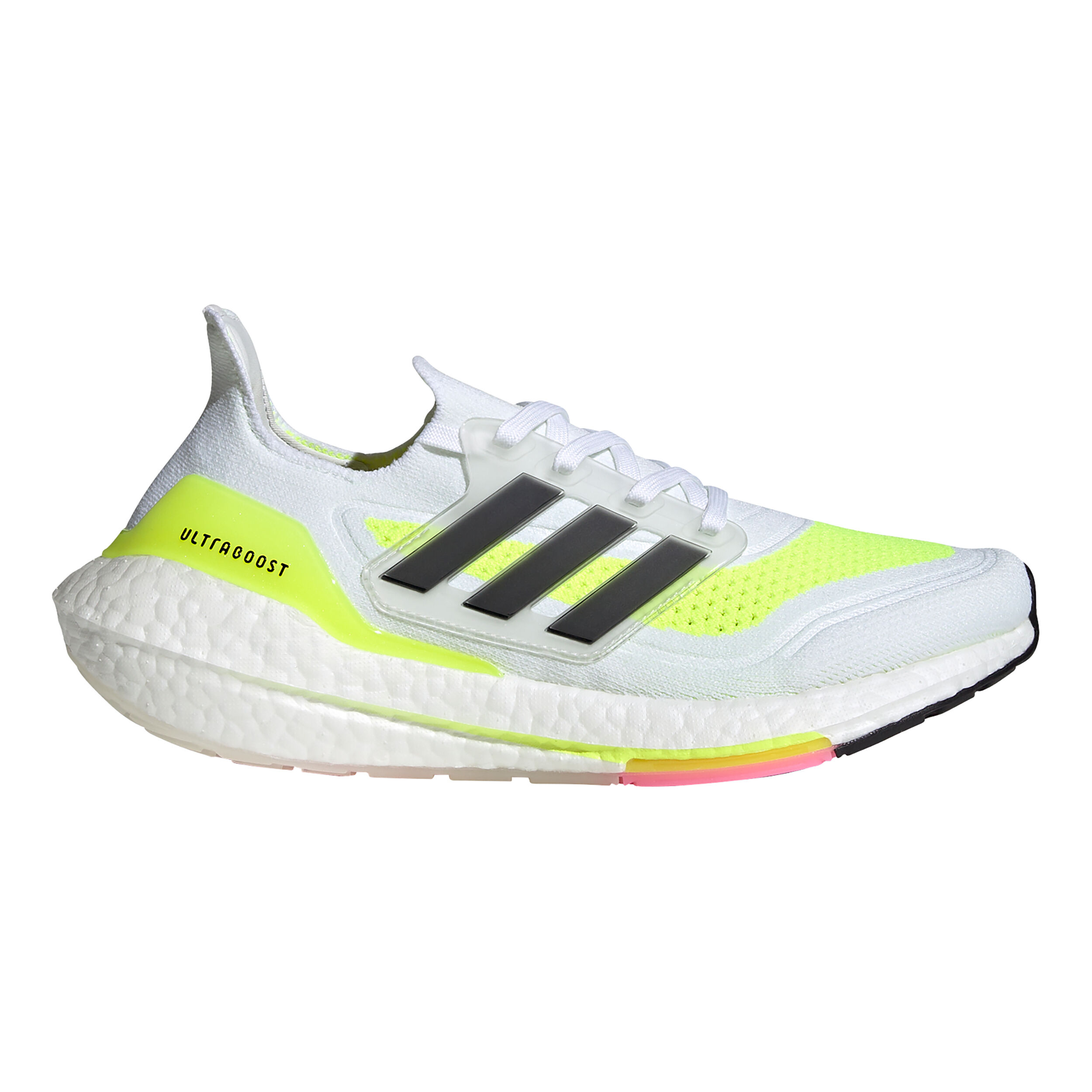 Buy adidas Ultraboost 21 Neutral Running Shoe Women White Neon Yellow online Running Point UK