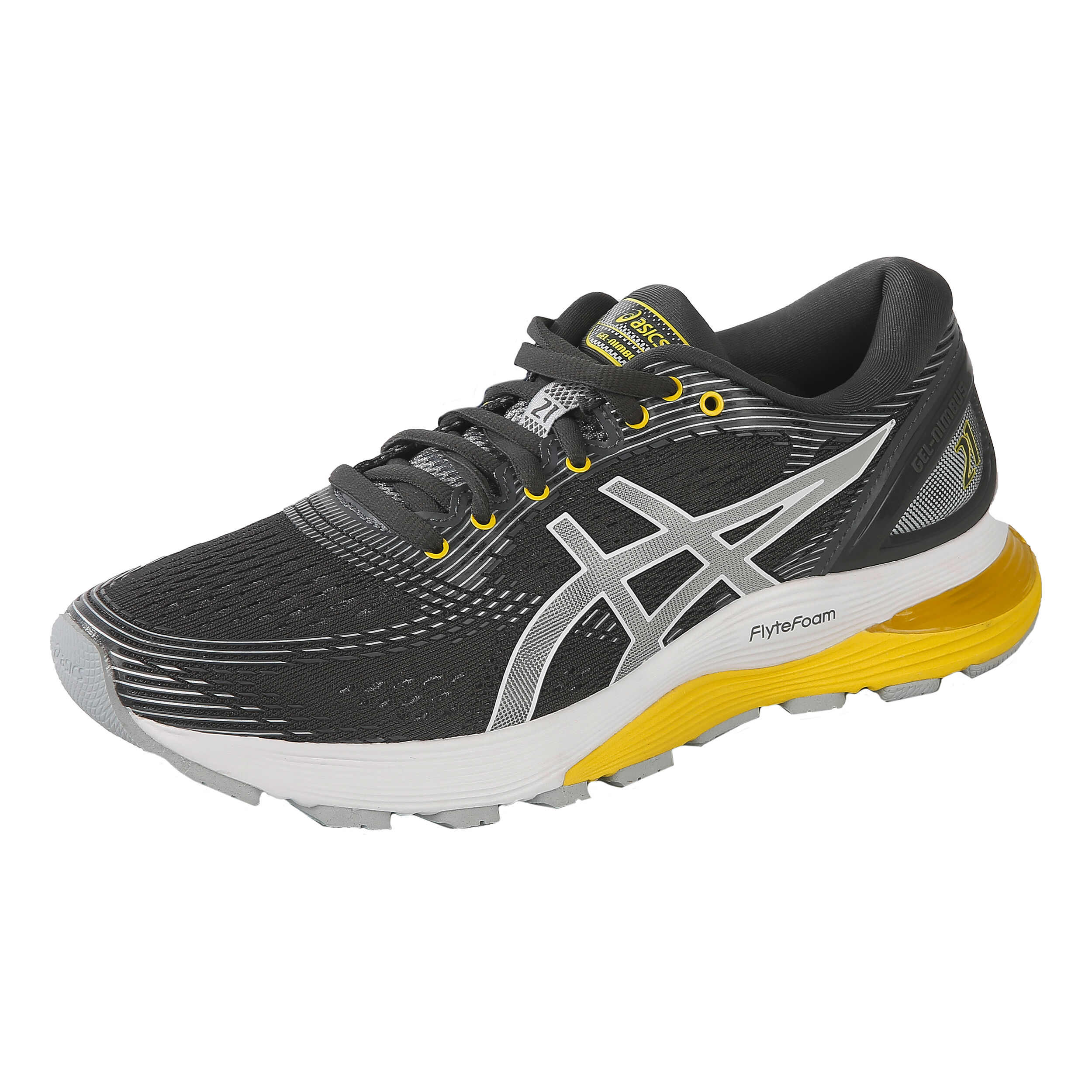 Buy ASICS Gel Nimbus 21 Neutral Running Shoe Women Grey Yellow online Running Point UK