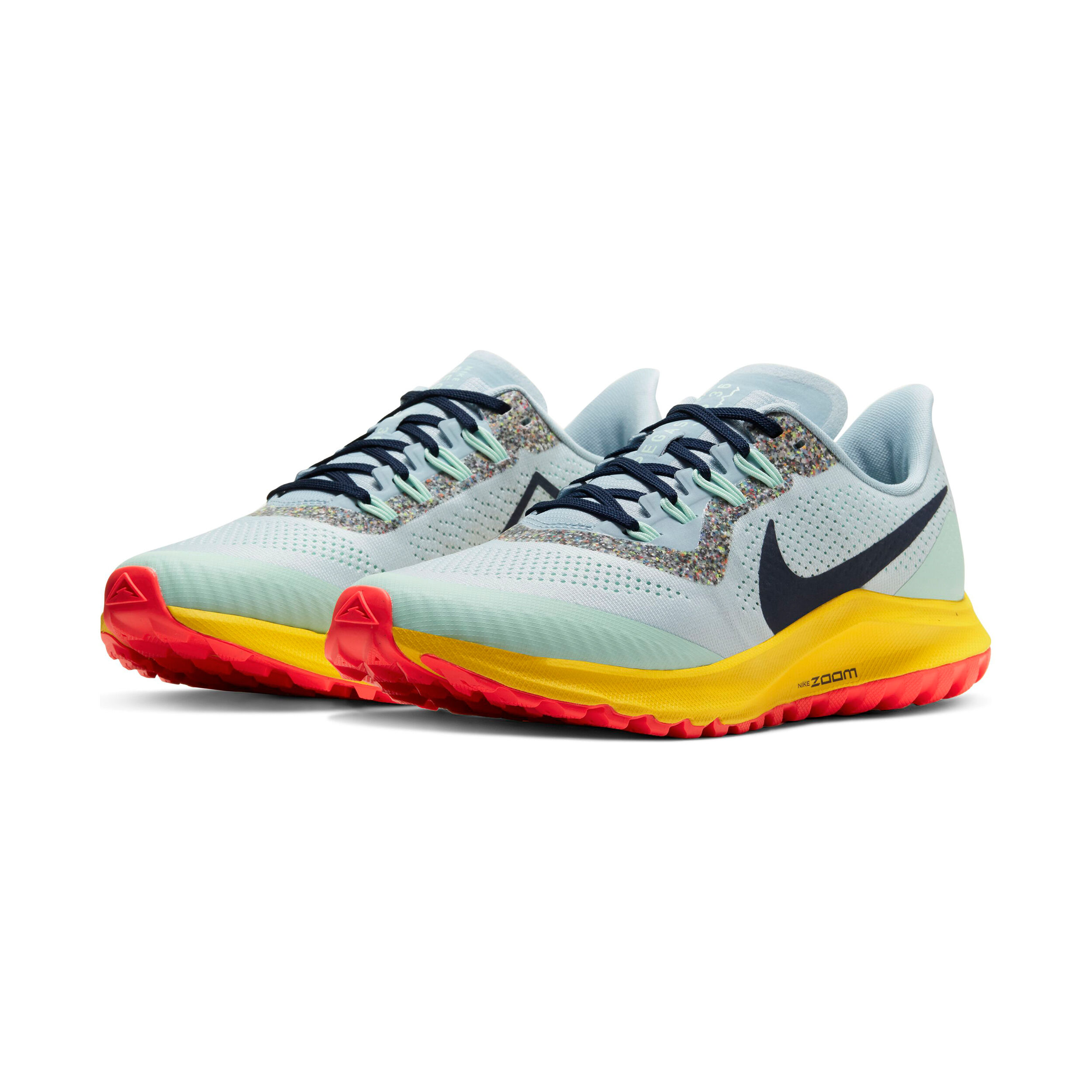 Air Zoom Pegasus 36 Trail Running Shoe Women Light Blue Yellow