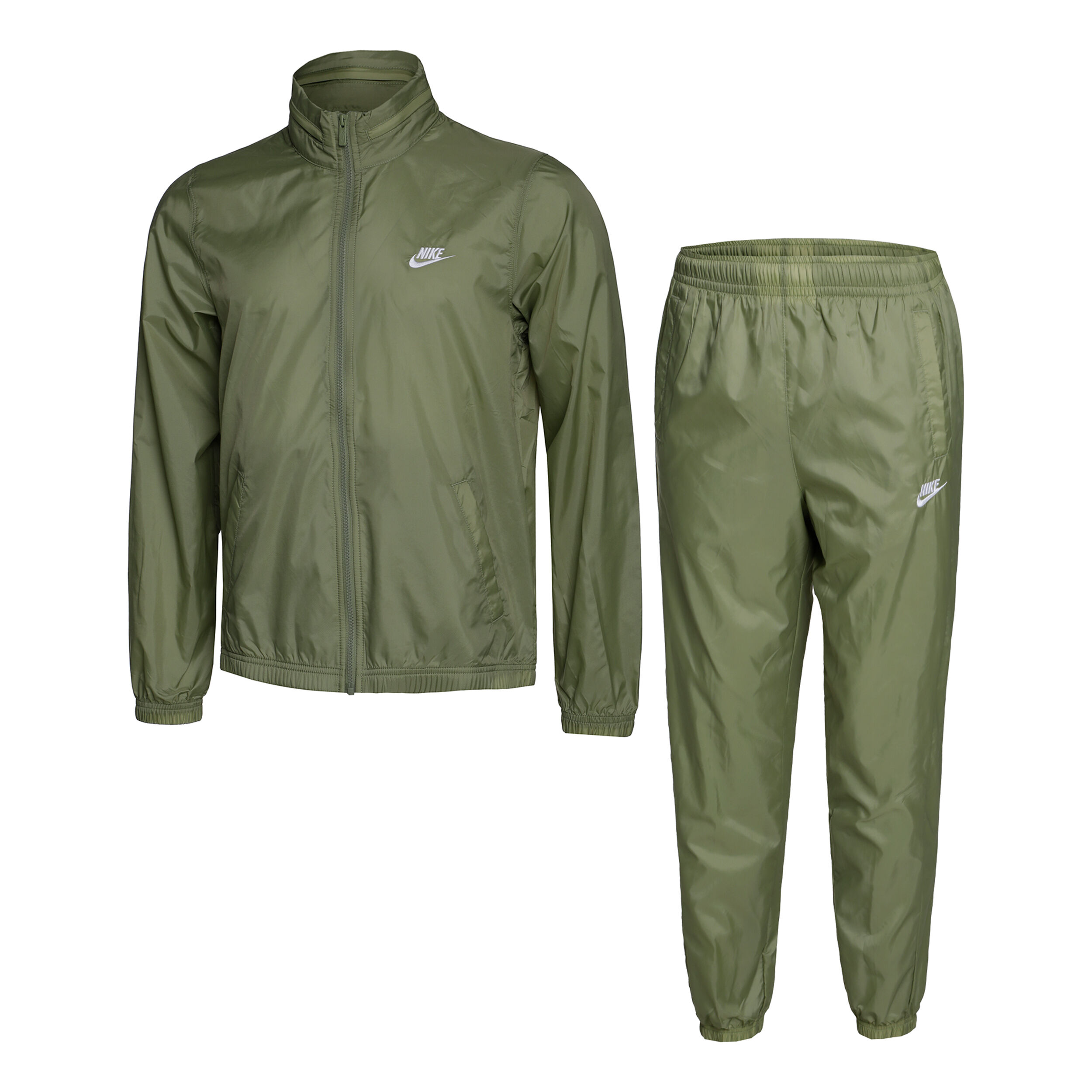 Nike woven tracksuit green deals