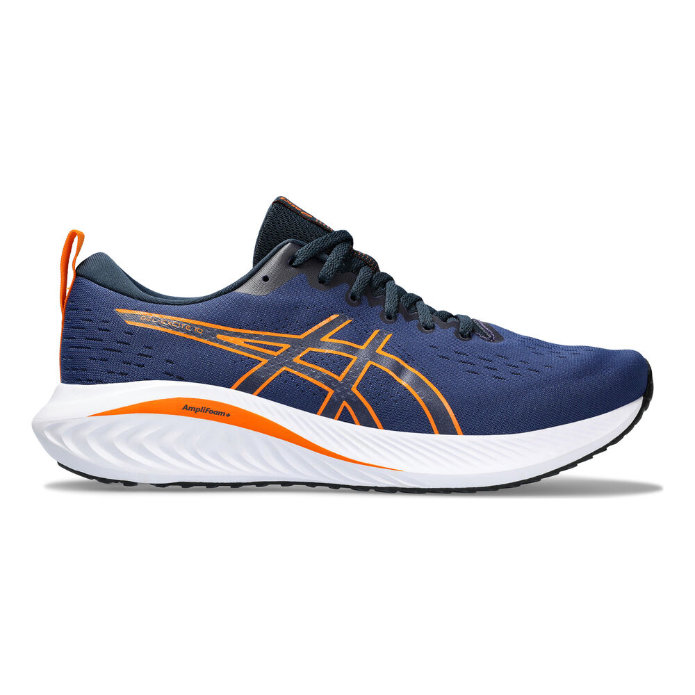 Asics Gel-Excite 10 Neutral Running Shoe Men - Dark Blue, Orange, Size 8