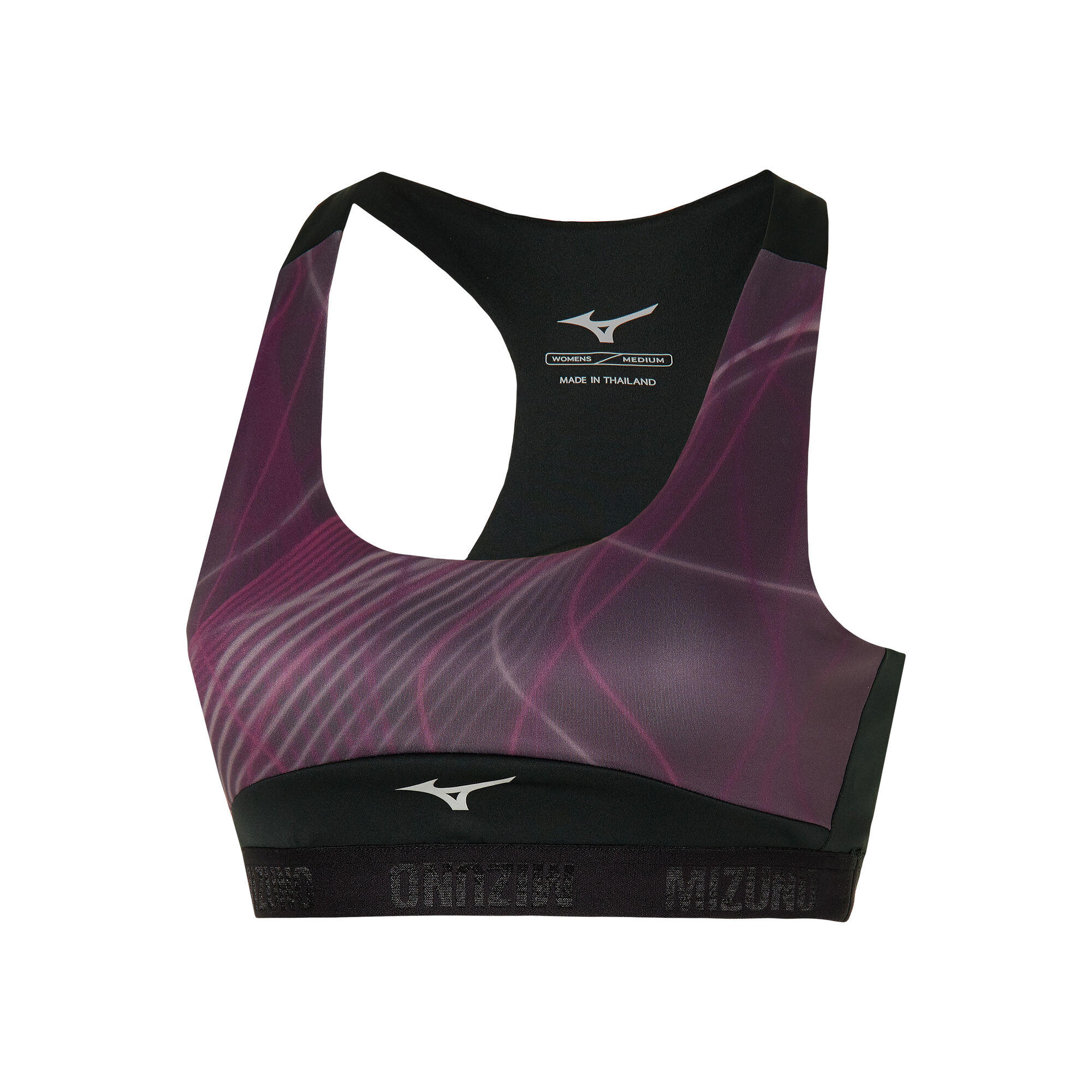 Buy Mizuno Alpha Graphic Sports Bras Women Violet, Black online