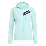 adidas Clothing adidas Terrex TRK ClimaWarm Fleece Running Jacket Women-Turquoise