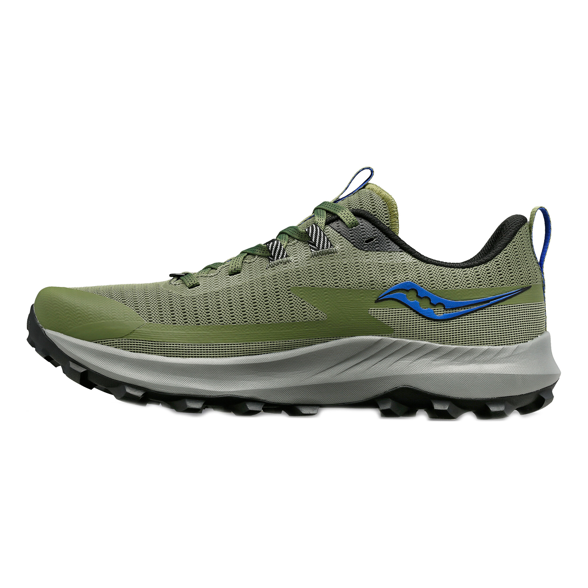 Buy Saucony Peregrine 13 Trail Running Shoe Men Olive Blue online Running Point UK