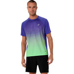 ASICS Running shirt ASICS Road Fade Running shirt Men-blue, green