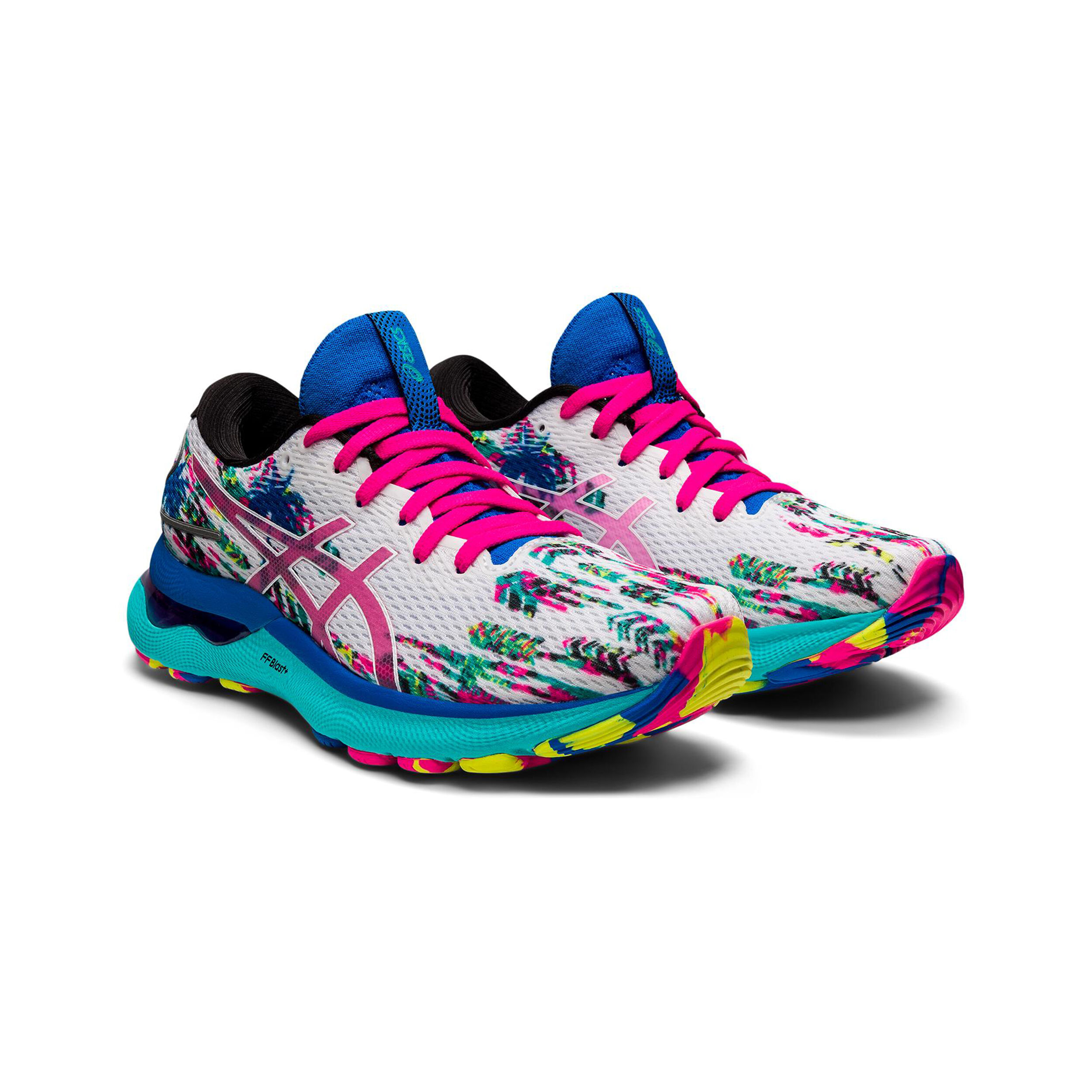 Gel Nimbus 24 Color Injection Neutral Running Shoe Women White Multicoloured
