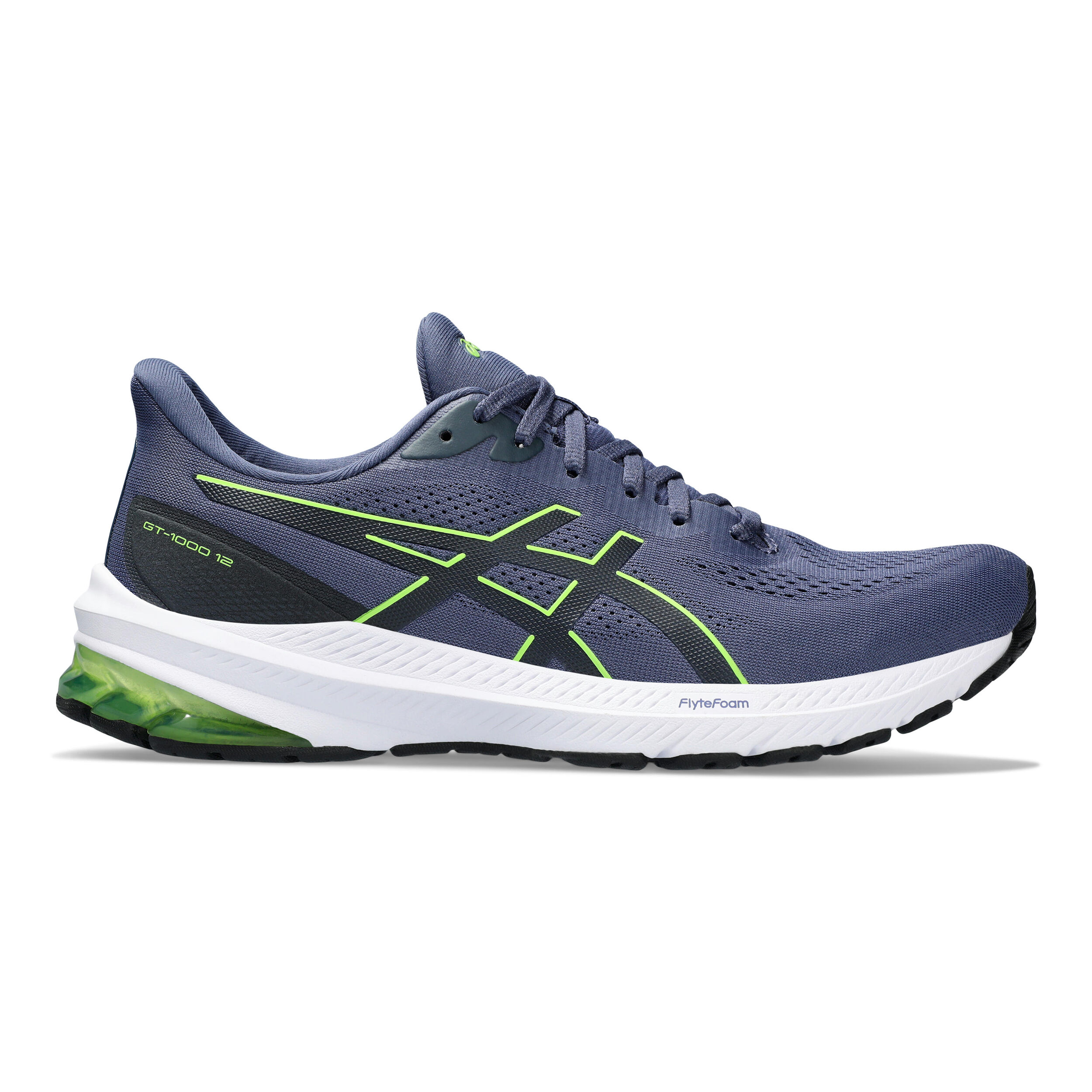 Buy ASICS GT 1000 12 Stability Running Shoe Men Blue Neon Green online Running Point UK