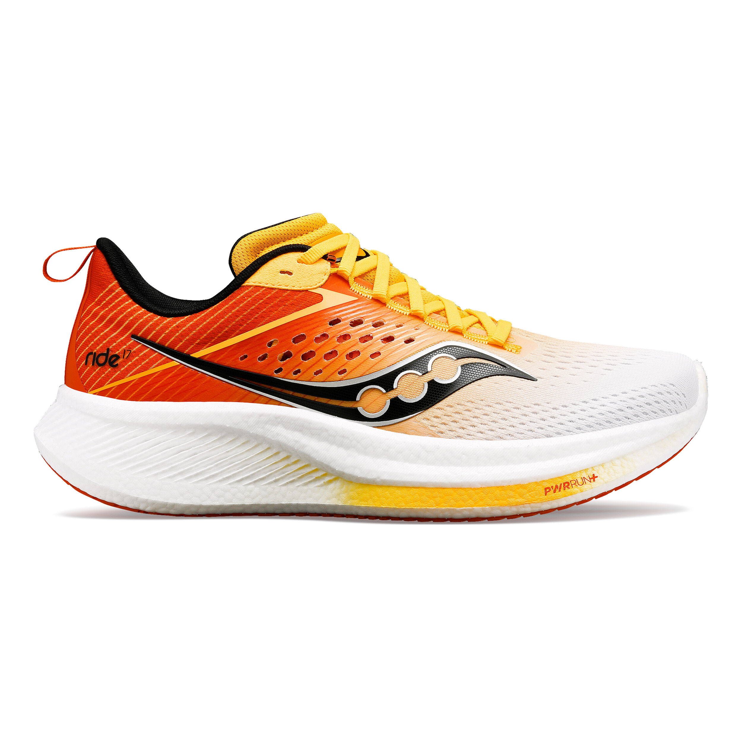 Buy Saucony Ride 17 Neutral Running Shoe Men White Orange online