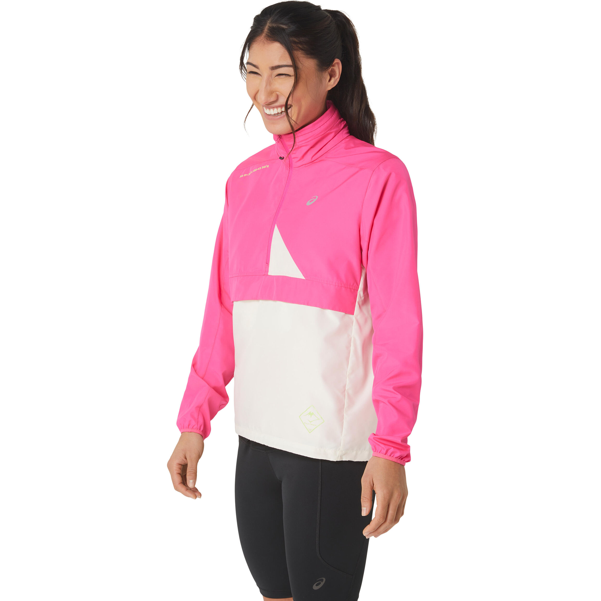 Fujitrail Running Jacket Women Pink Beige