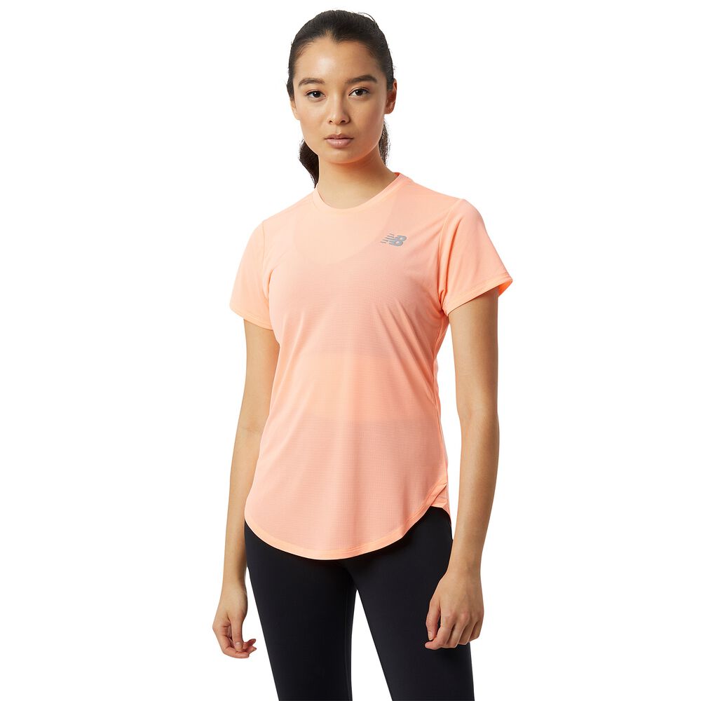 New Balance Accelerate Top Running Shirts Women - Orange, Size L