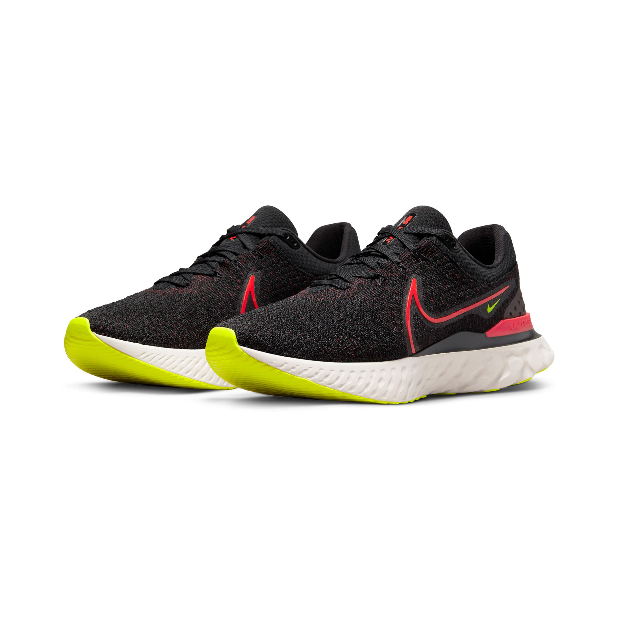 React Infinity Run Flyknit 3 Neutral Running Shoe Men Black Red