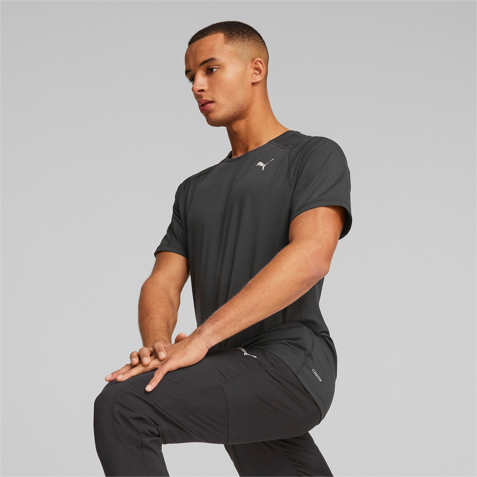 Run Cloudspun Running Shirts Men Black