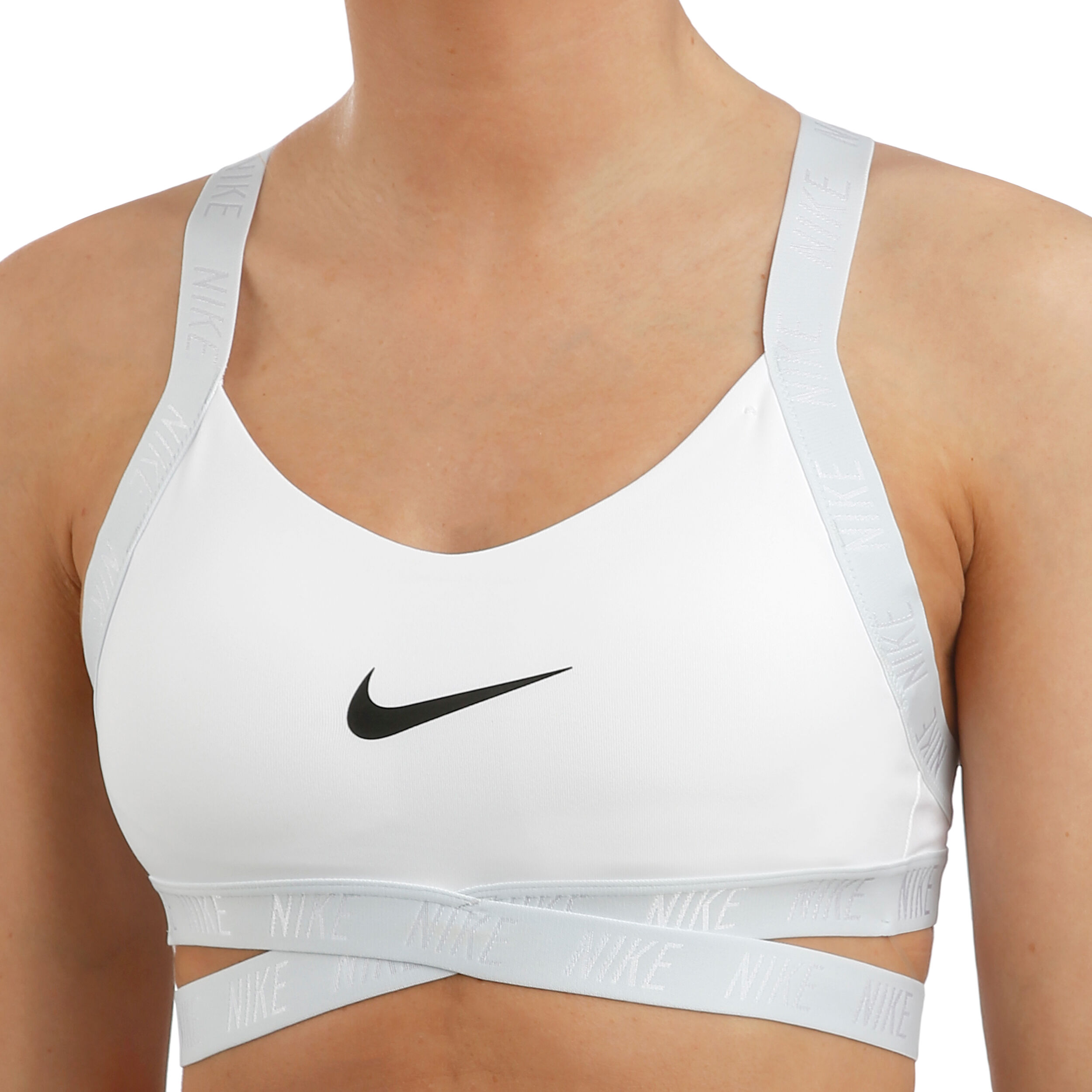 Nike white indy sports bra sales