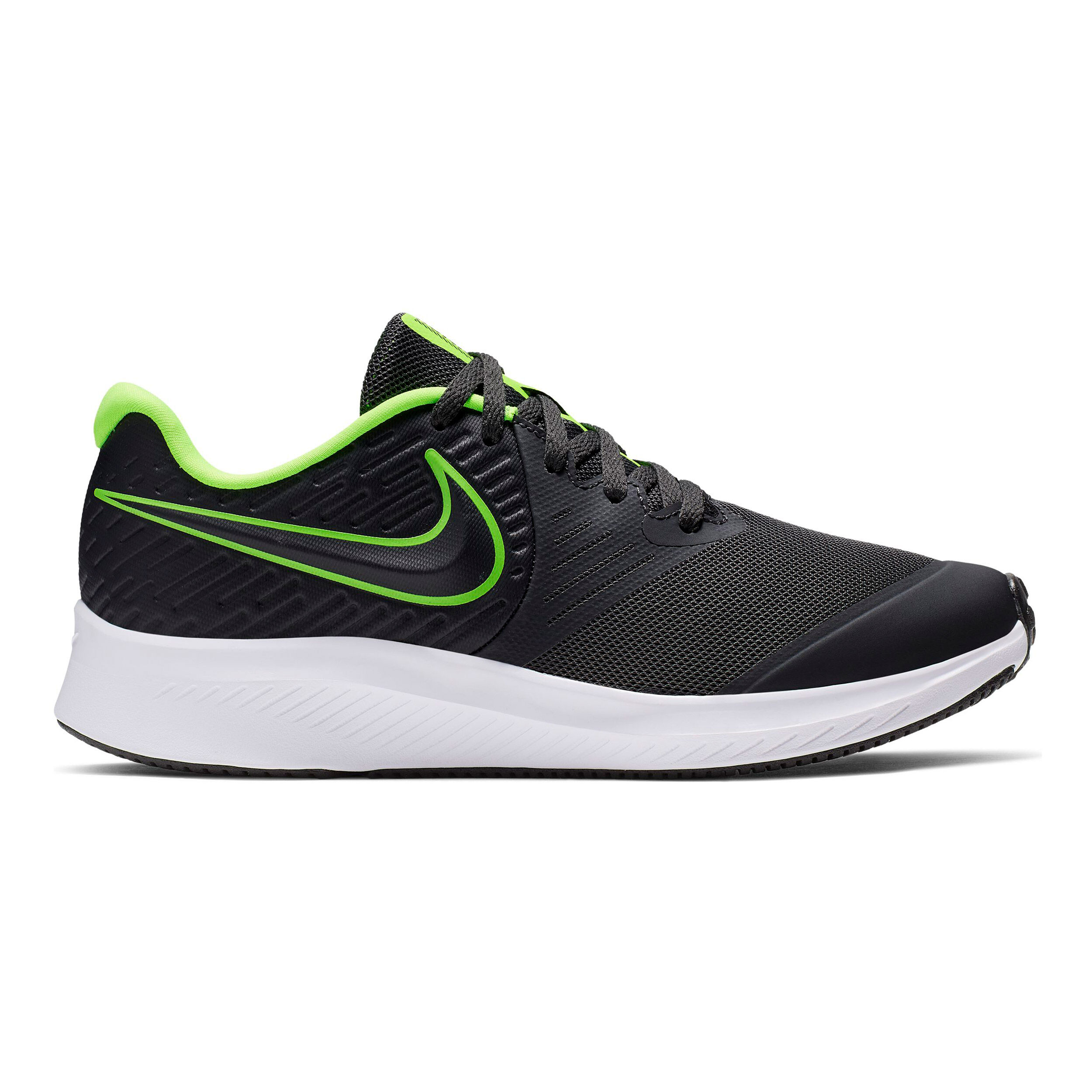 Buy Nike Star Runner GS 2 Neutral Running Shoe Kids Black Neon Green in size 35 5 online Running Point UK