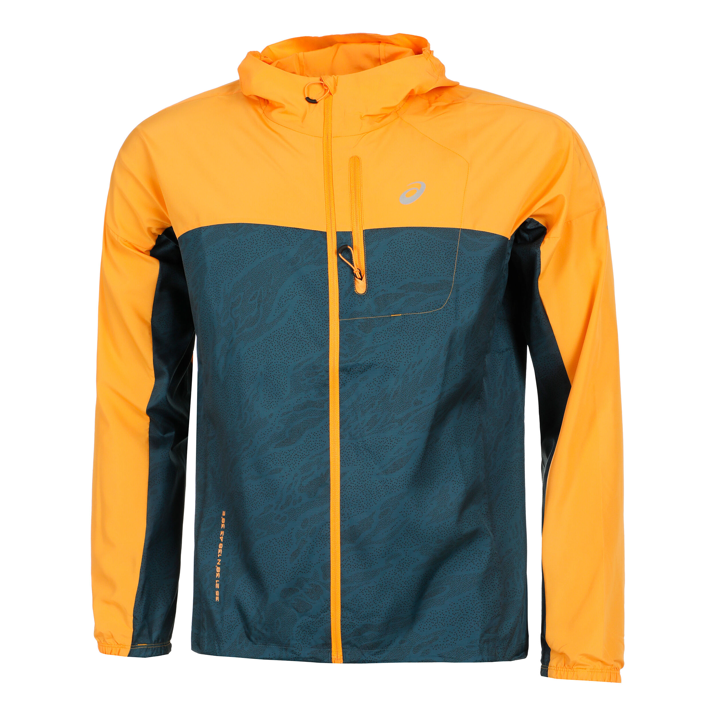 Buy ASICS Fujitrail Packable Windbreaker Running Jacket Men Orange Dark Blue online Running Point UK
