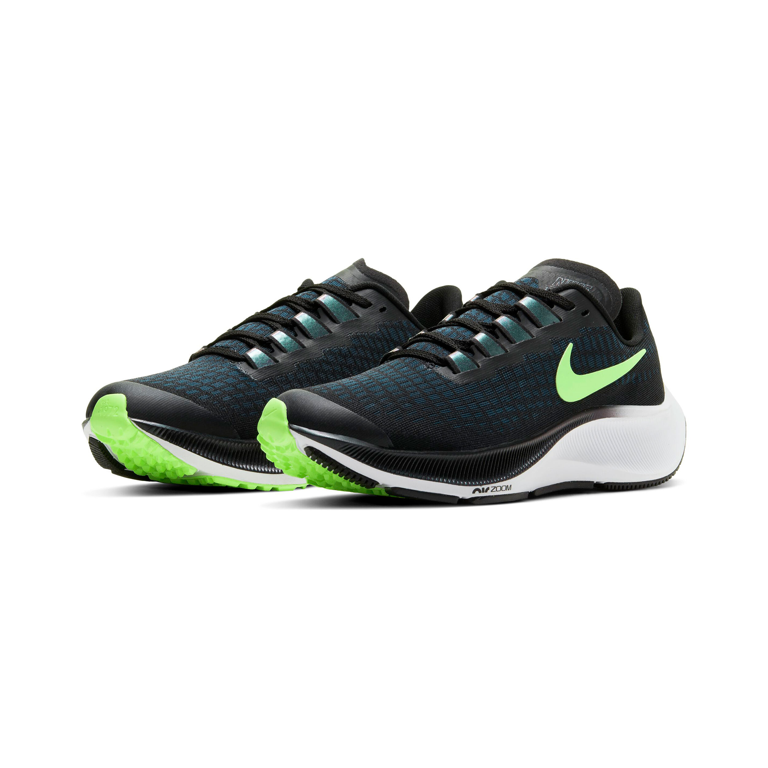 Air Zoom Pegasus 37 Neutral Running Shoe Kids Black Neon Green