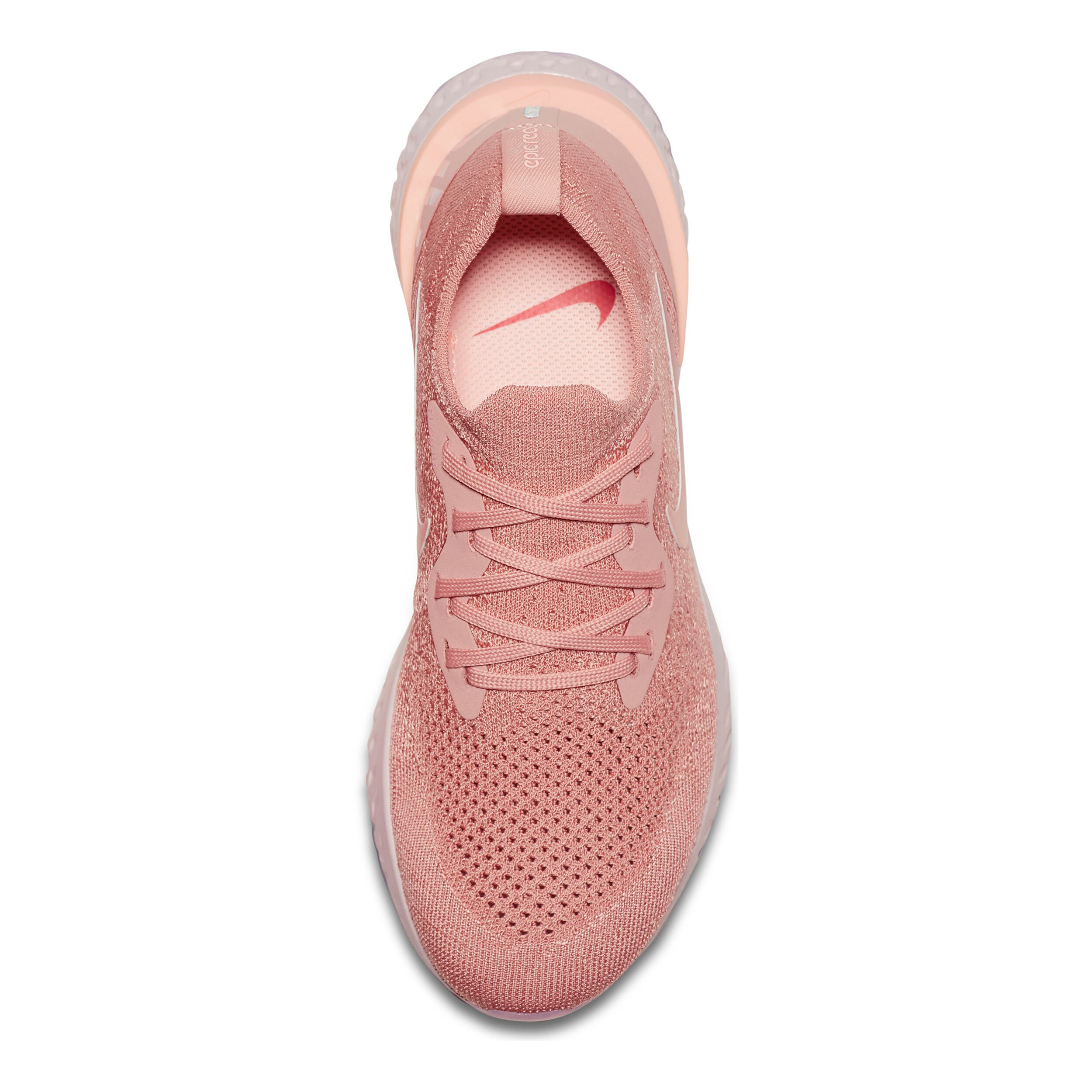 Nike women's epic react flyknit running shoes - rust pink/pink tint outlet