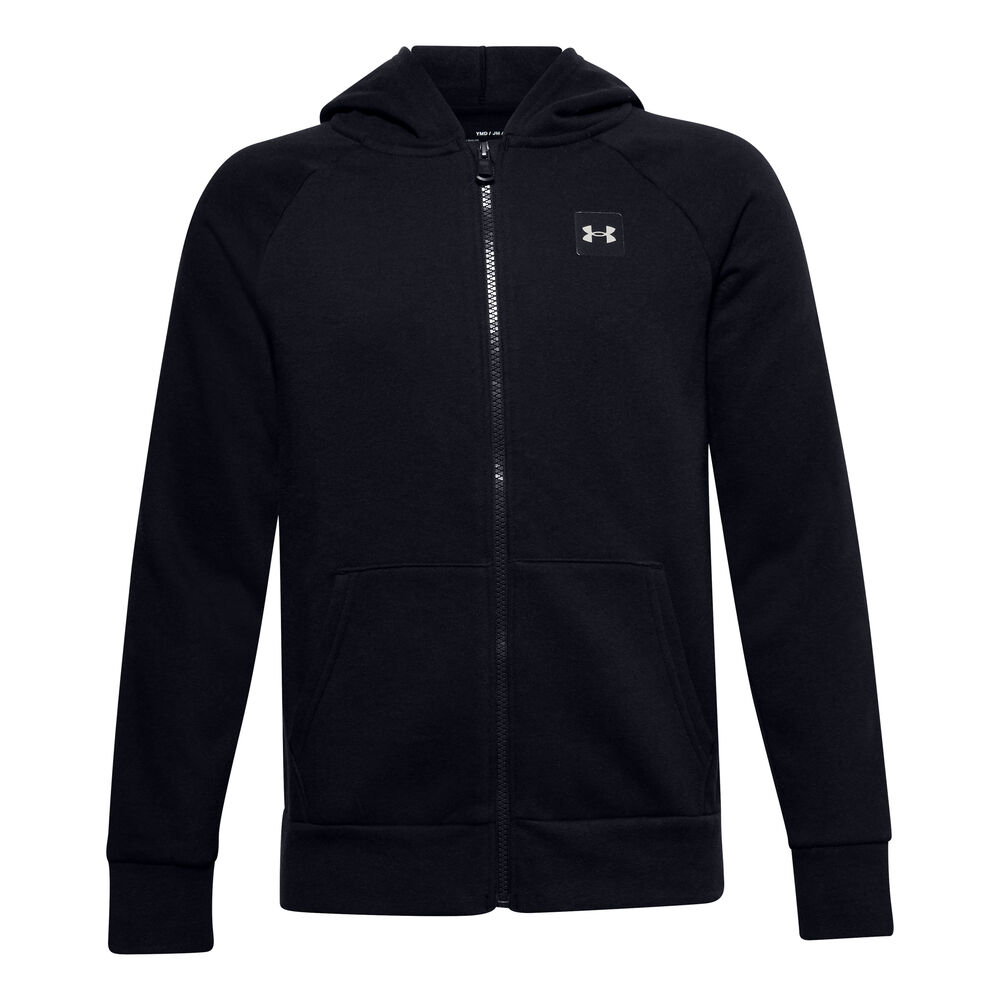 under armour rival zip hoodie boys - black, size s