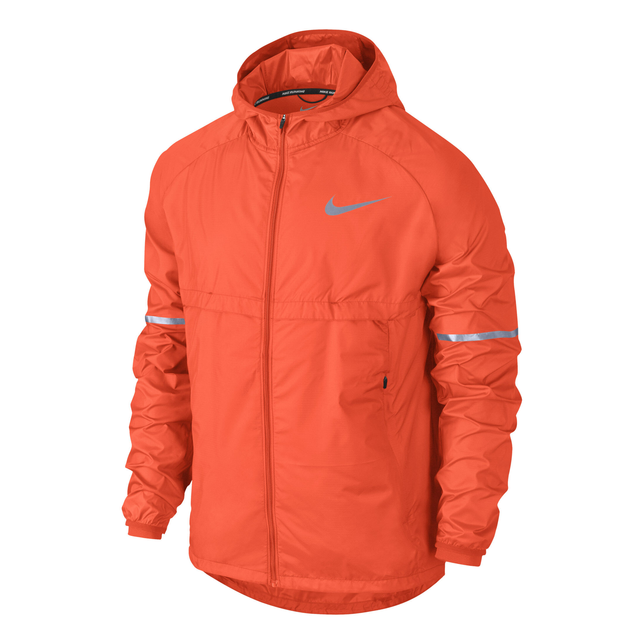 Shield Running Jacket Men Orange Silver