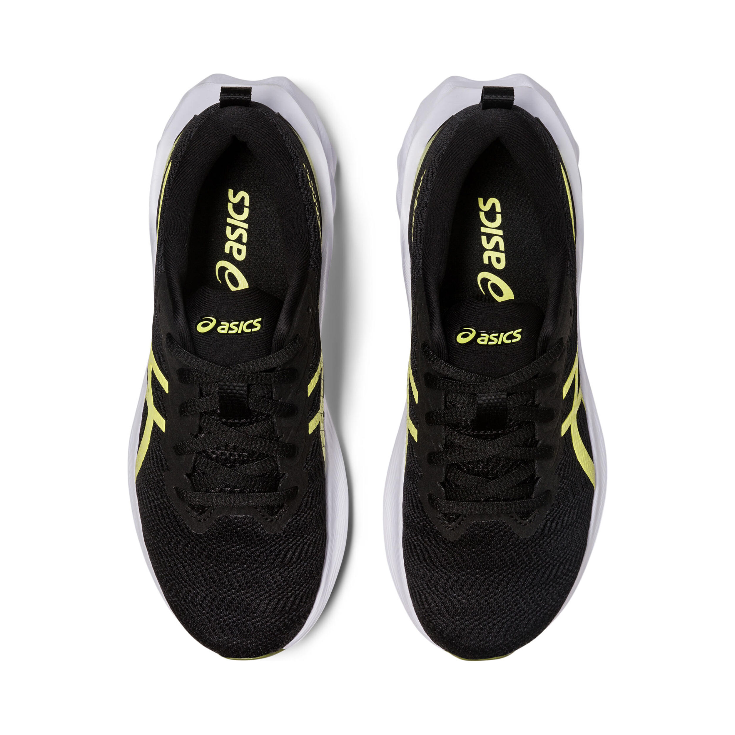 Buy ASICS Novablast 2 GS Neutral Running Shoe Kids Black Neon Yellow online Running Point UK