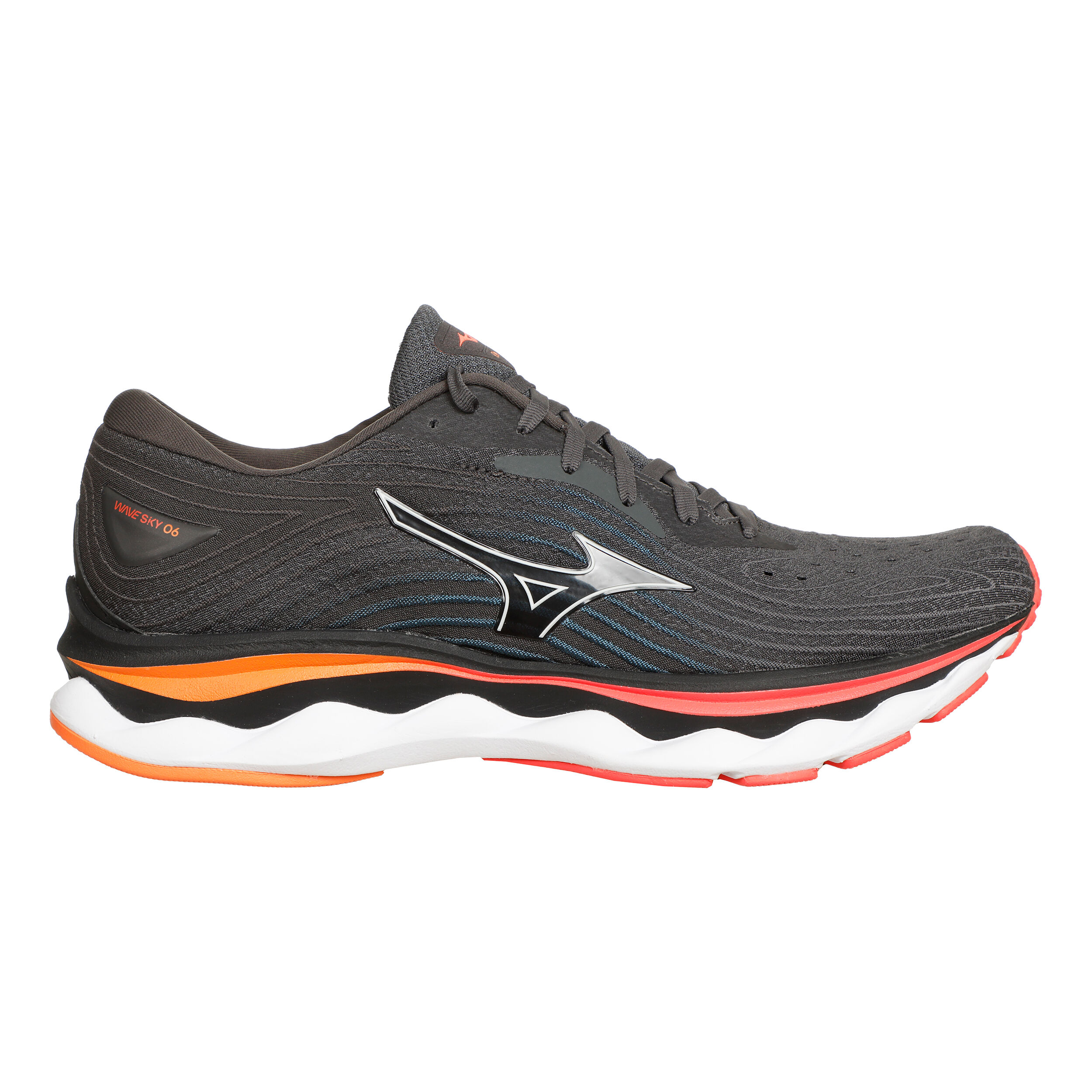 Buy Mizuno Wave Sky 6 Neutral Running Shoe Men Grey Orange online