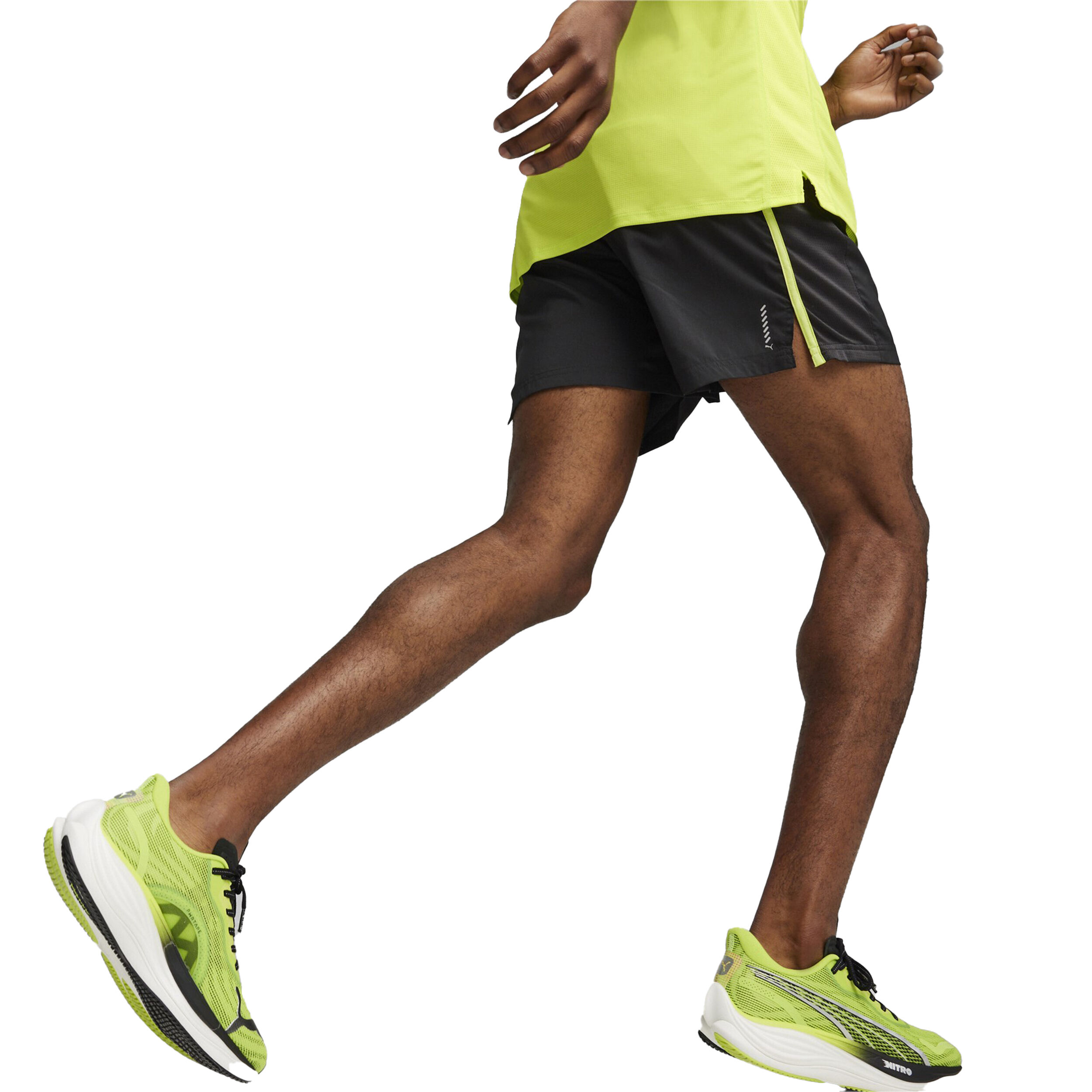 Bright running shorts cheap