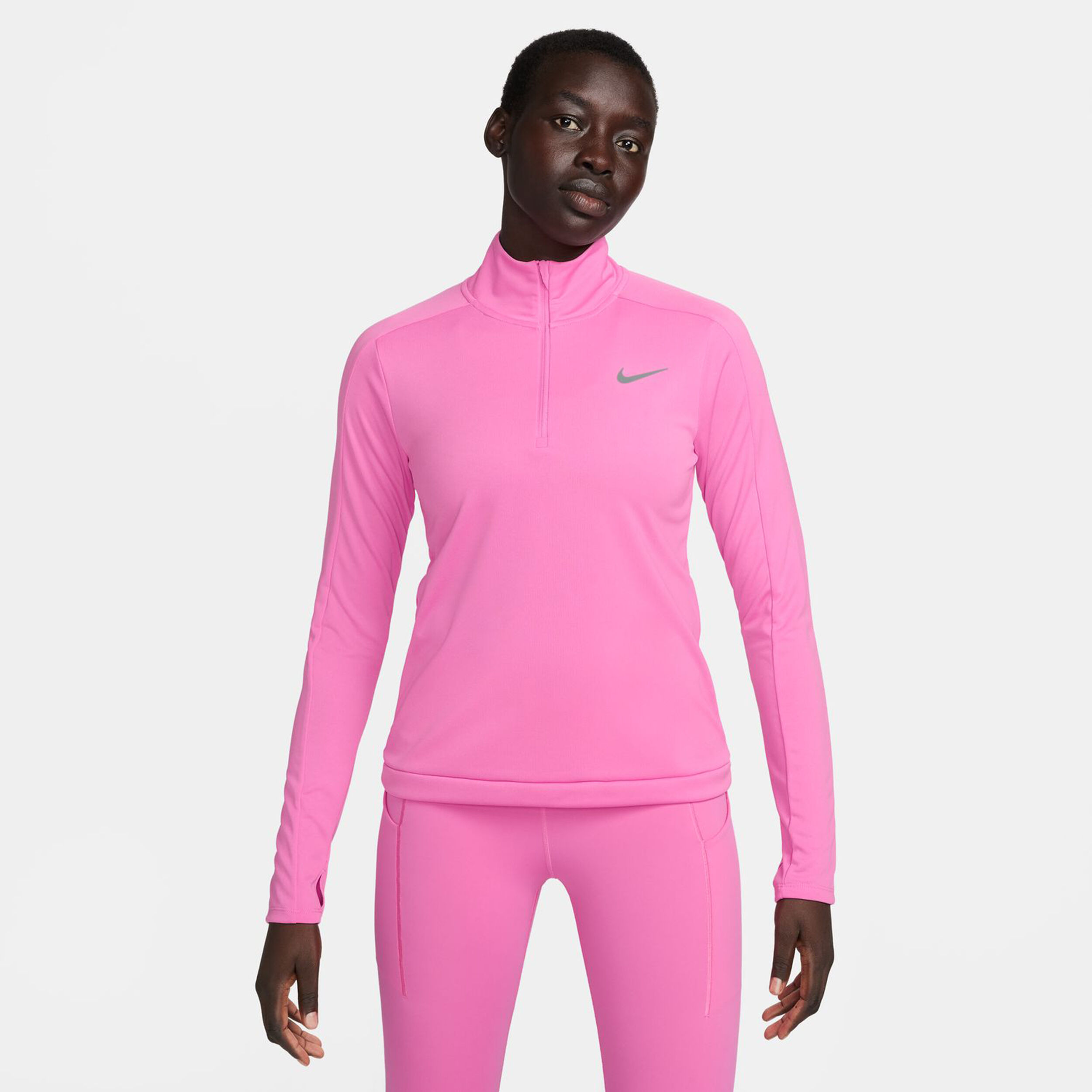 Buy Nike Dri Fit Pacer 1 4 Zip Long Sleeve Women Pink online Running Point UK