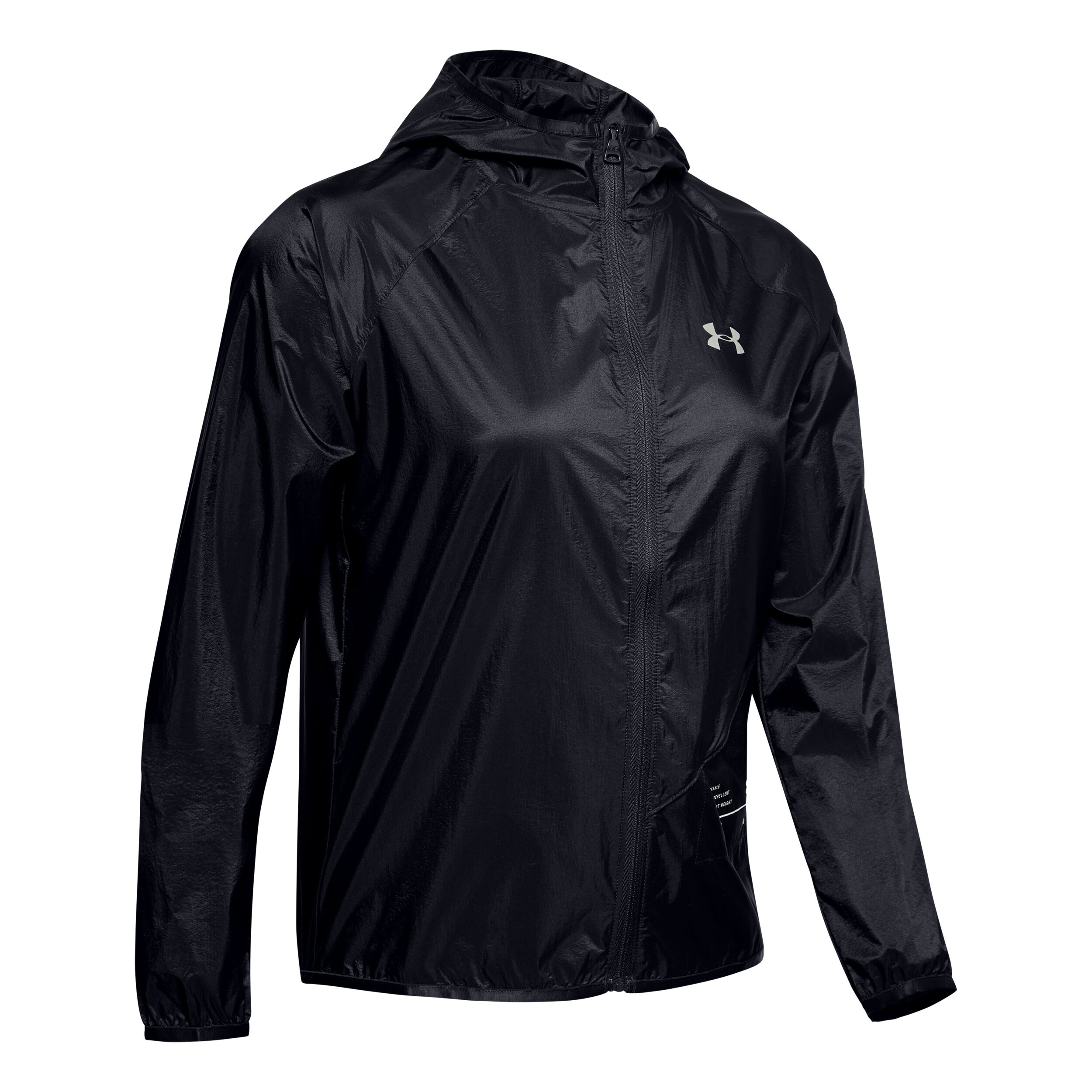 Buy Under Armour Qualifier Storm Packable Training Jacket Women Black White in size L online Running Point UK