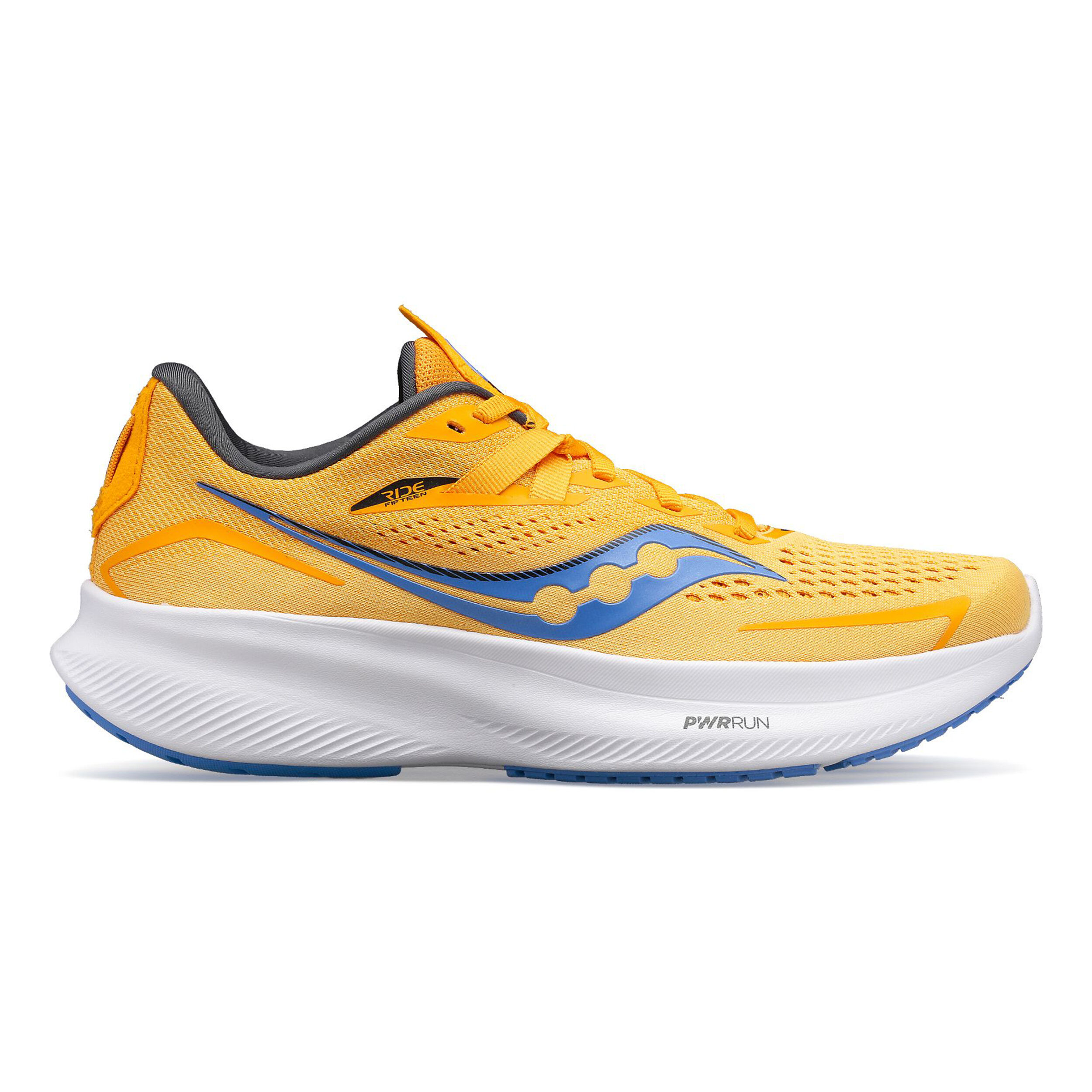Buy Saucony Ride 15 Neutral Running Shoe Women Yellow Blue online