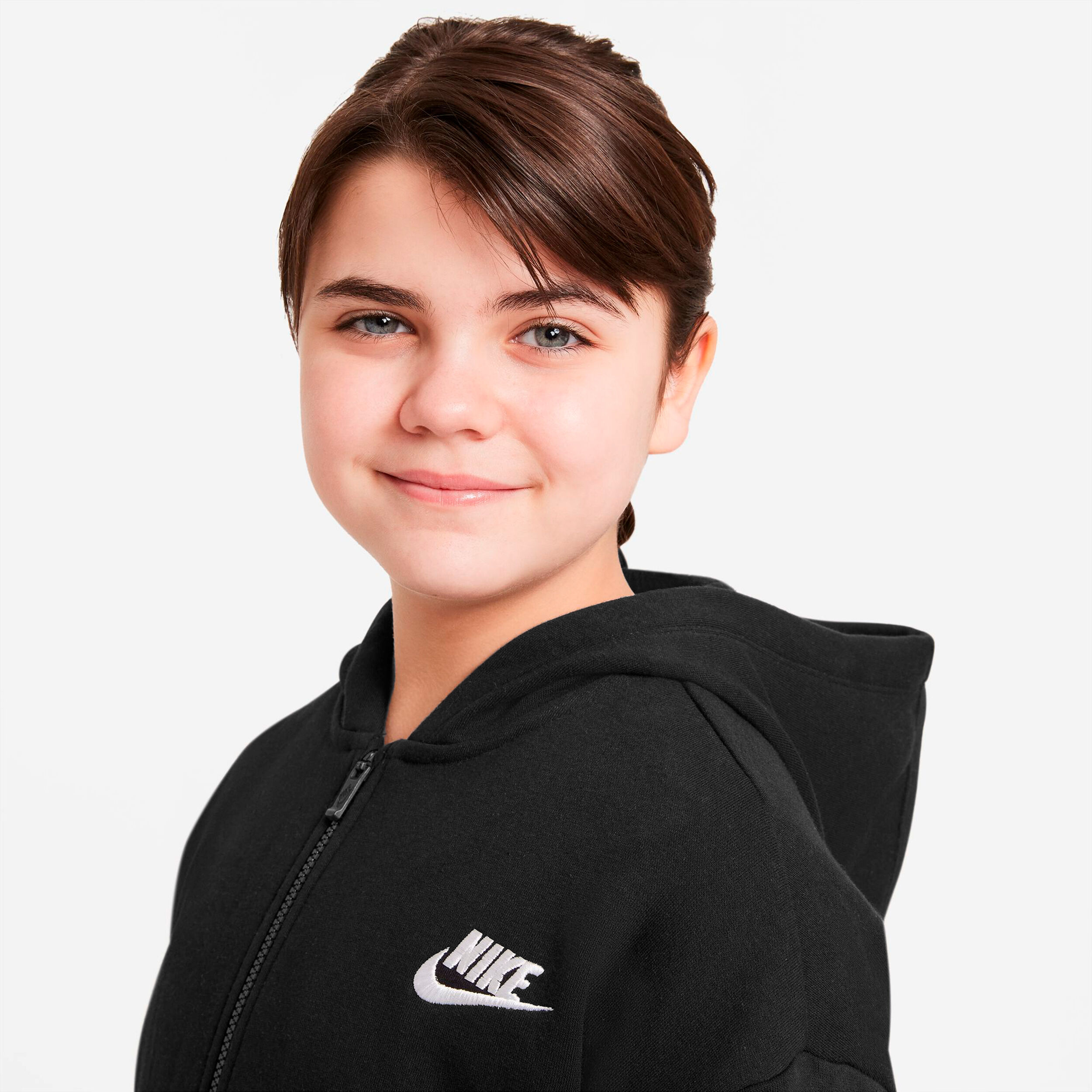 Nike white club hoodie shop